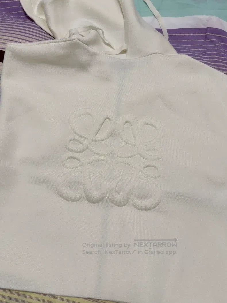 Loewe Loewe SS24 solid color back logo hooded zip wool sweater l Size L / US 10 / IT 46 - 4 Thumbnail