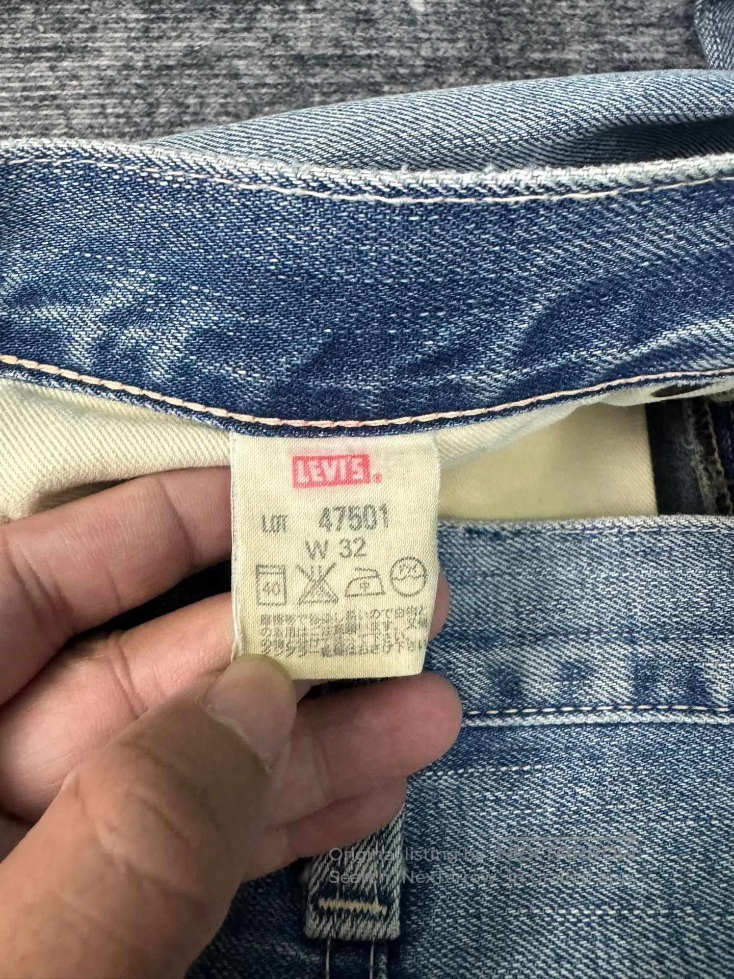 Vintage Vintage Levi's 44501 LVC 00s Washed Blue Jeans. Size US 31 - 5 Thumbnail