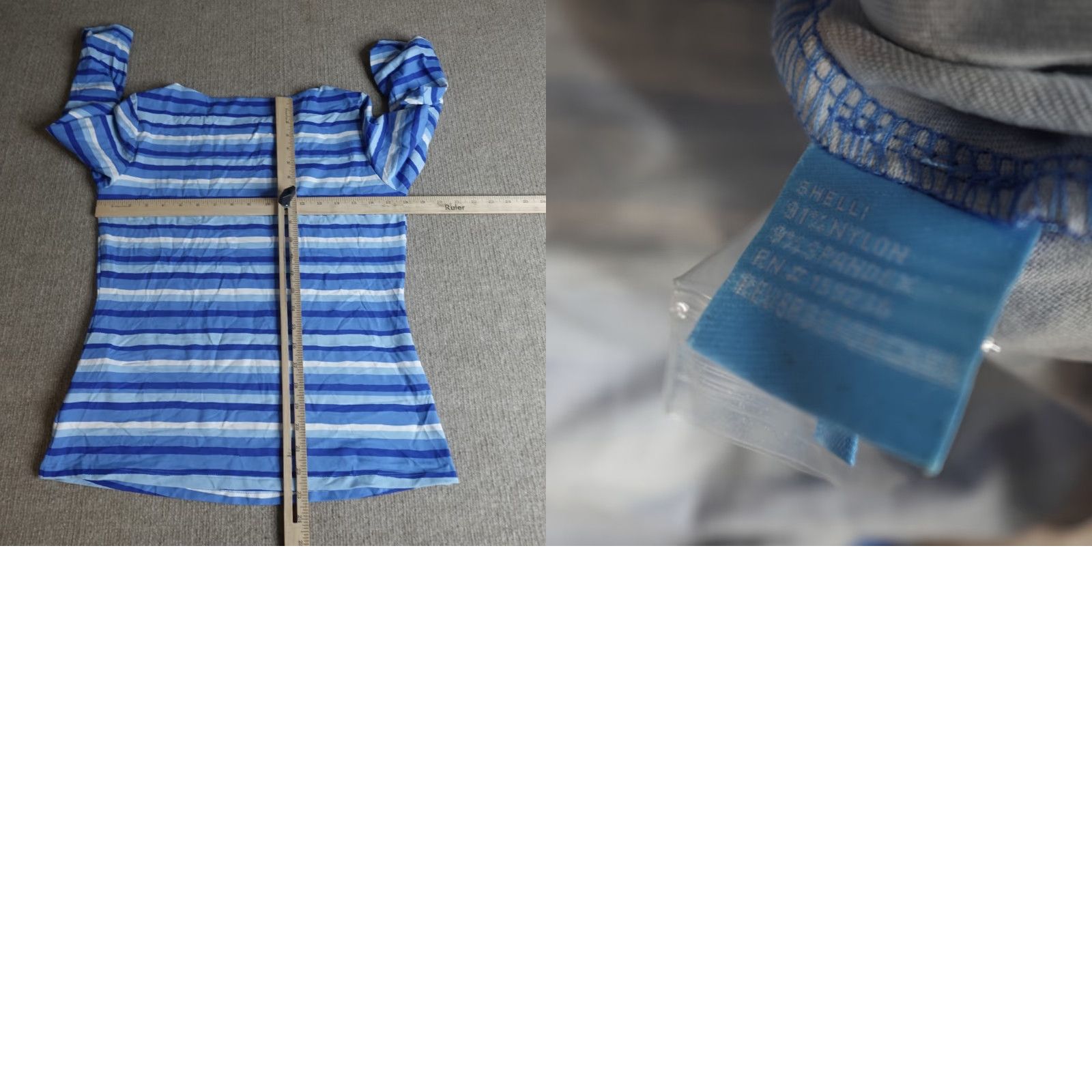 J.McLaughlin J. McLaughlin Womens Top M Blue Catalina Cloth Striped Nautical 3/4 Sleeves Shirt Casual Navy Basic Knit Nylon Spandex Pullover Tank Regular Womens Size M / US 6-8 / IT 42-44 - 8 Thumbnail