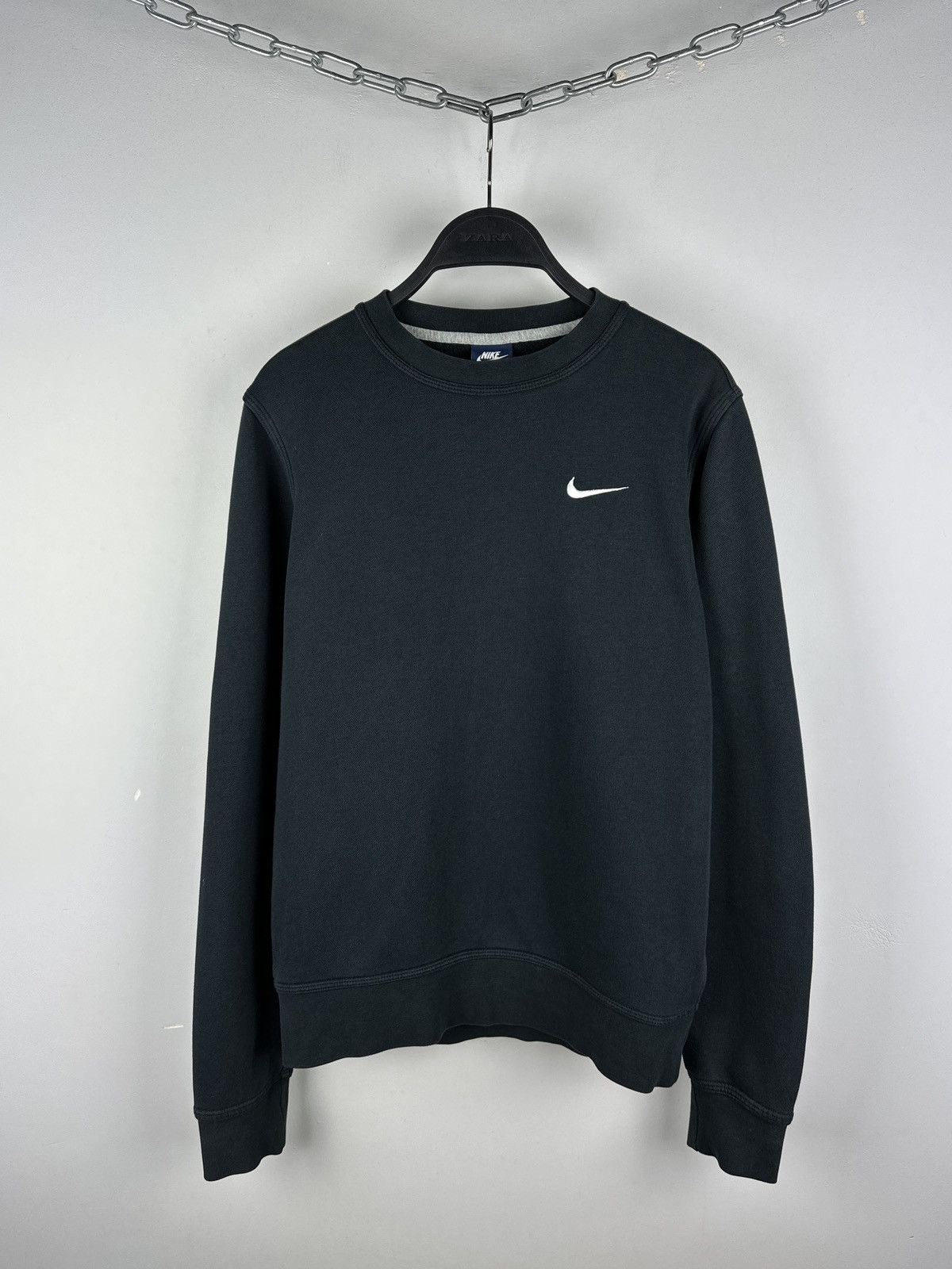 Nike × Vintage Vintage Y2K Nike Swoosh Logo Navy Crewneck Sweatshirt Size US S / EU 44-46 / 1 - 1 Thumbnail