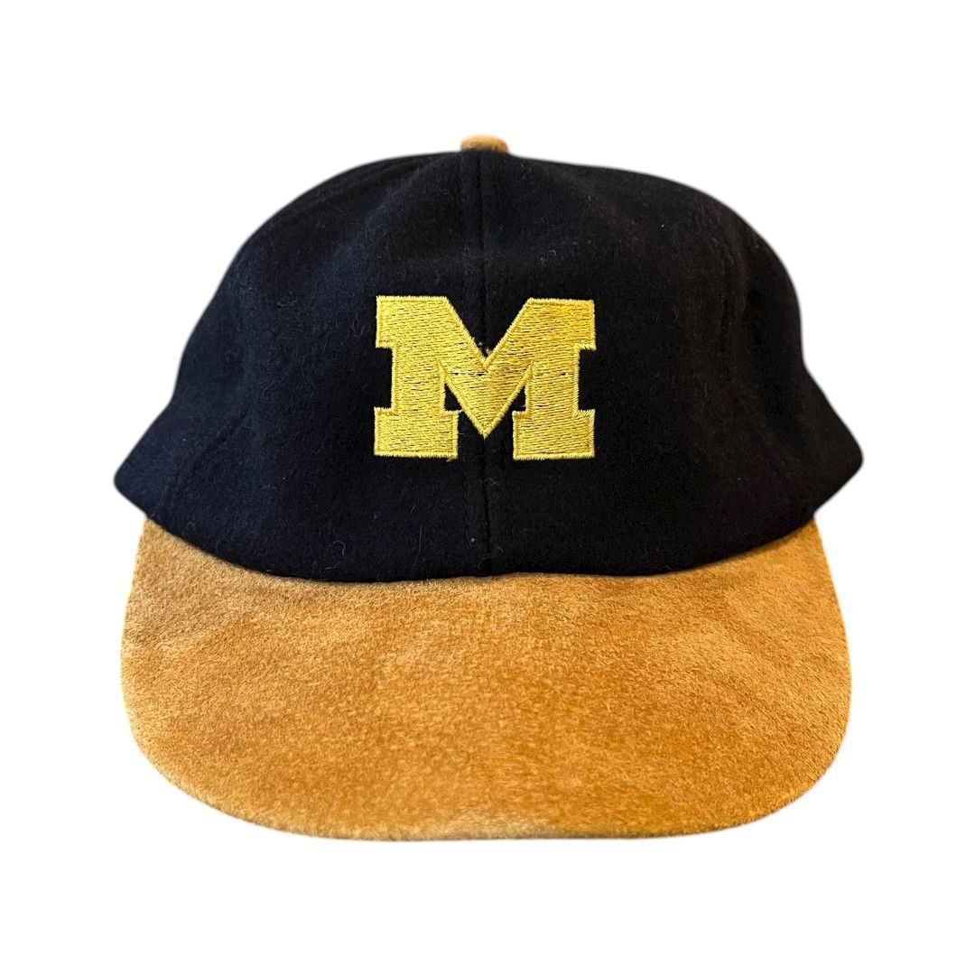 Vintage VINTAGE University of Michigan Two Tone Suede Hat Size ONE SIZE - 1 Thumbnail