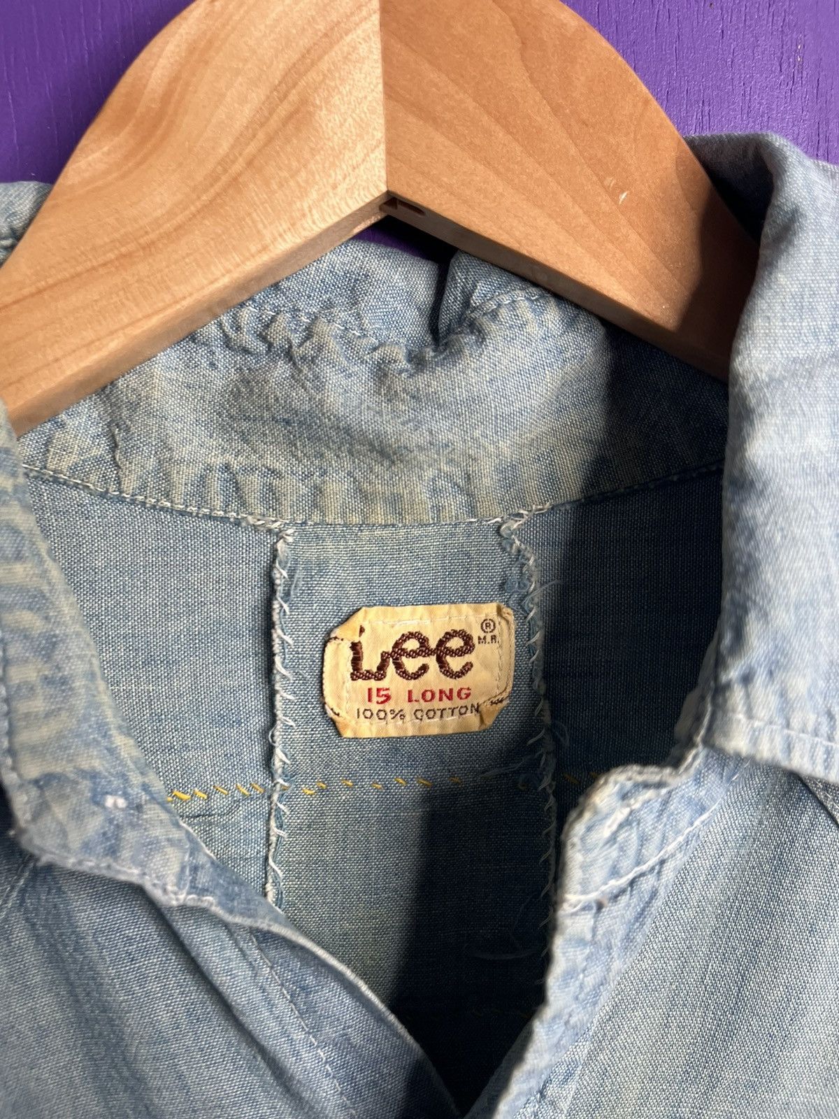 Lee × Vintage Vintage 70s Lee embroidered metal snap shirt Size US M / EU 48-50 / 2 - 4 Thumbnail
