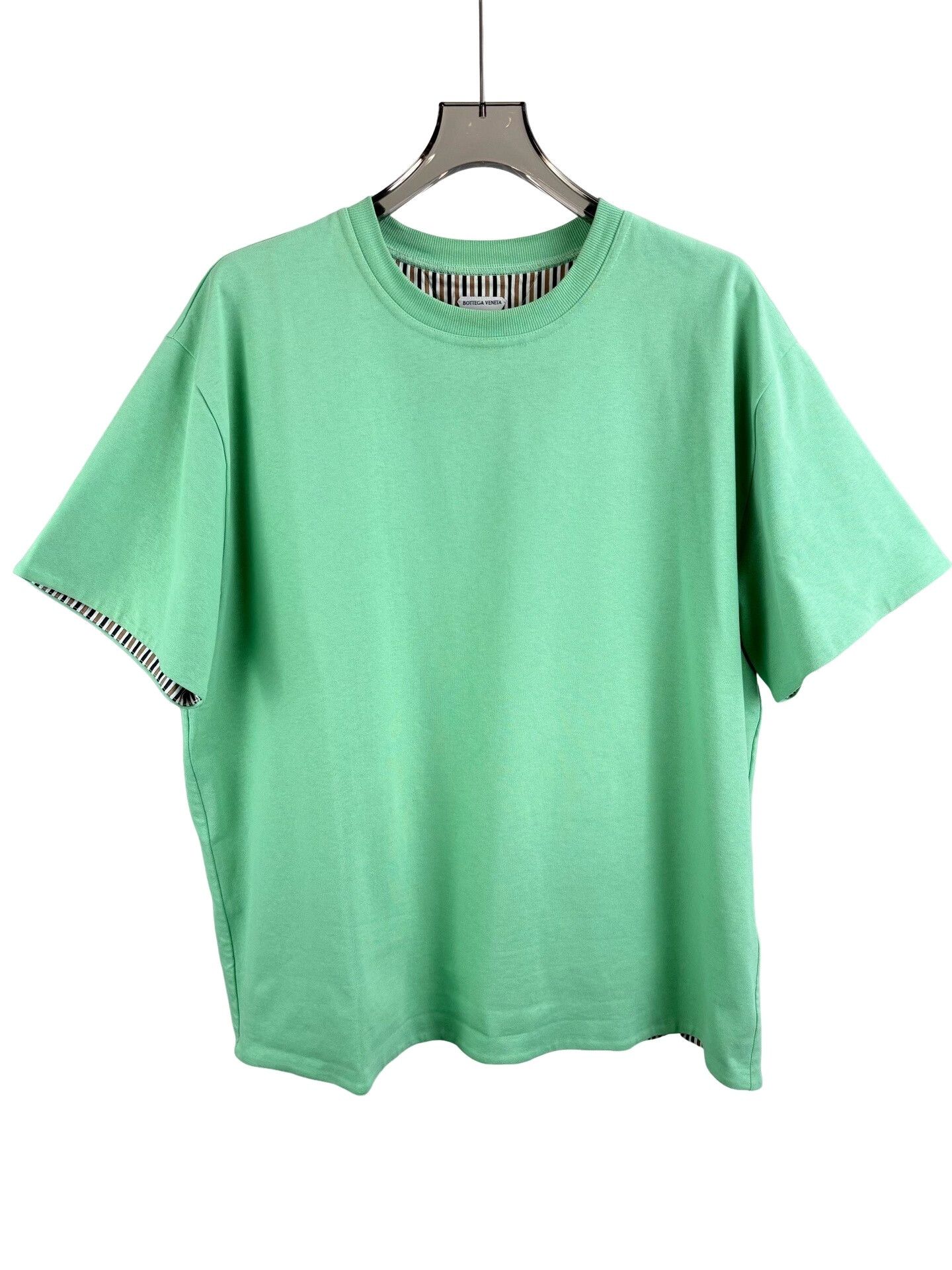 Bottega Veneta Bottega Veneta Green Striped Lining T-Shirt XL Size US XL / EU 56 / 4 - 1 Thumbnail