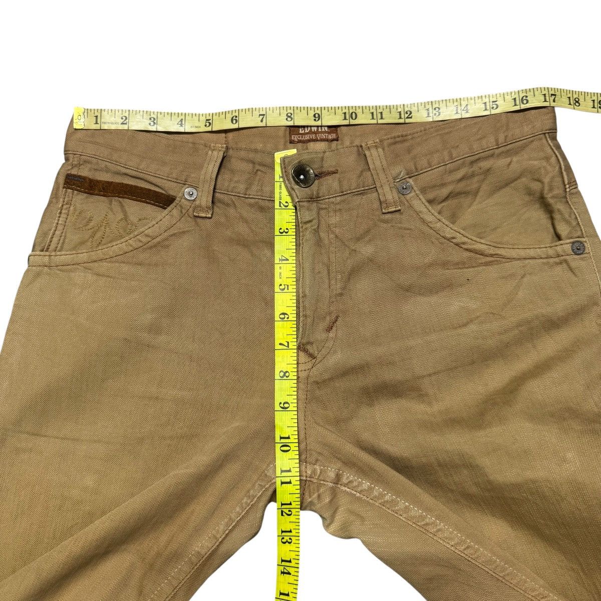 Edwin Vintage Edwin XVS403 Leather Pocket Brown Denim Jeans Size US 34 / EU 50 - 17 Thumbnail