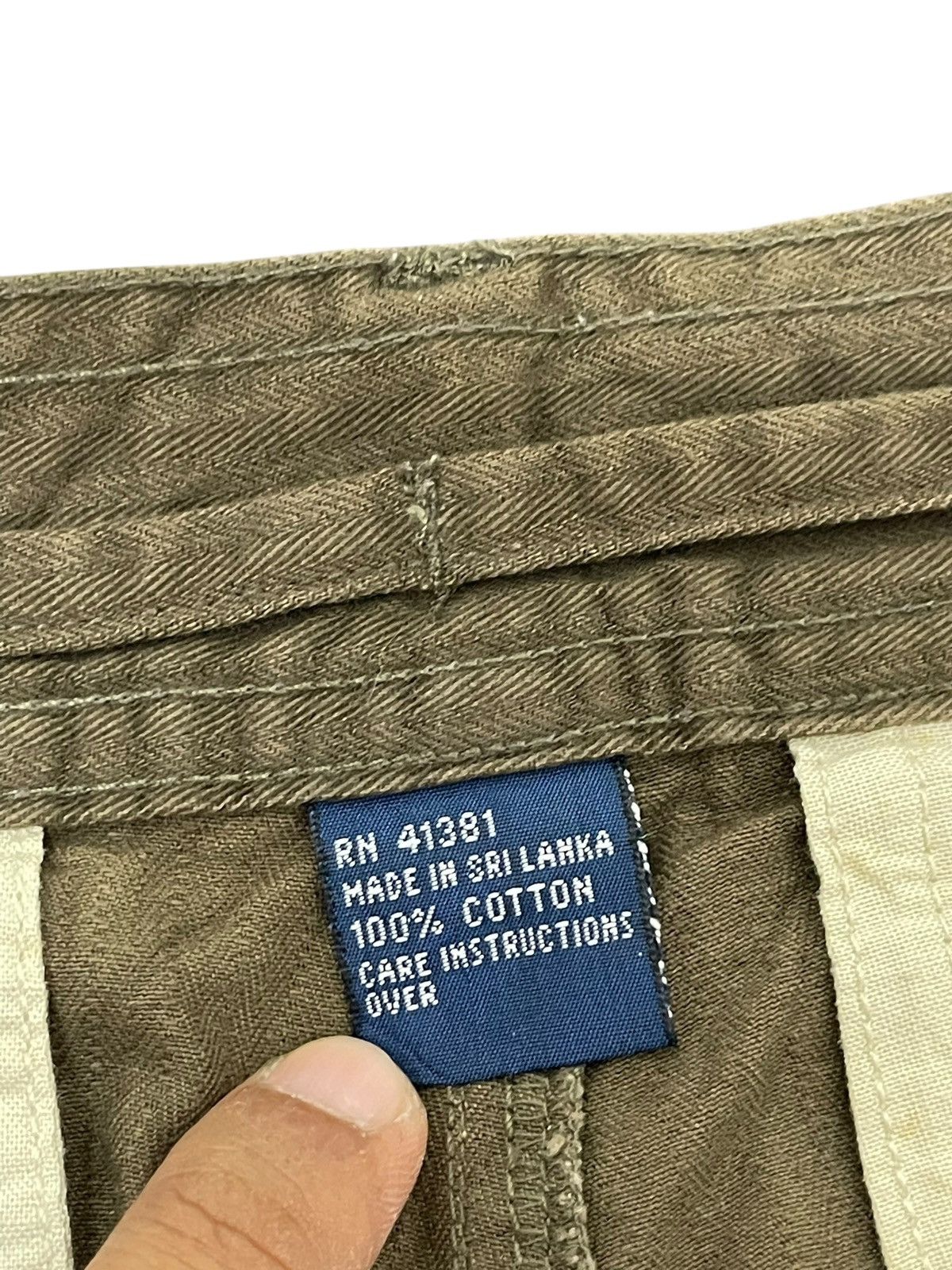 Polo Ralph Lauren Baggy Wide Cargo Polo Ralph Lauren Cargo Herringbones 4🟦0 Size US 35 - 9 Thumbnail