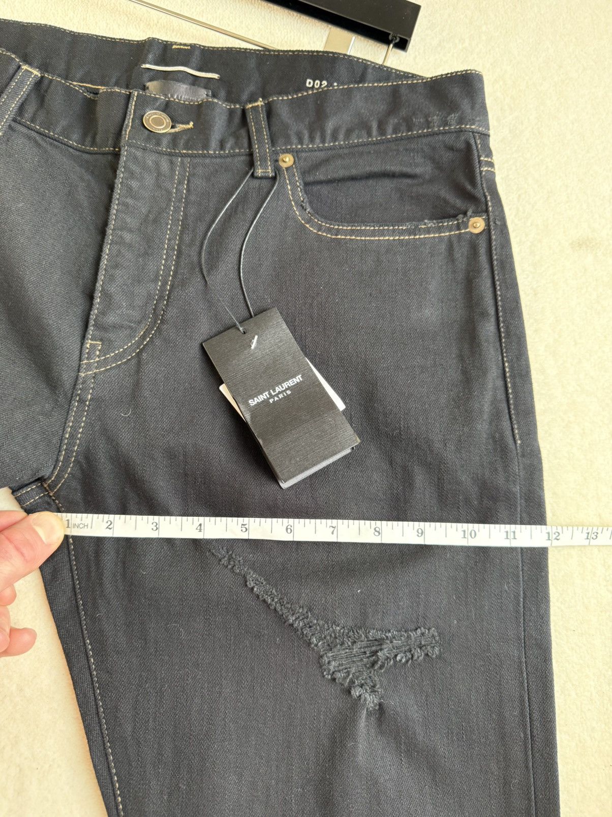 Saint Laurent Paris SS16 Saint Laurent surf sound crash trash black ripped jeans Size US 32 / EU 48 - 7 Thumbnail