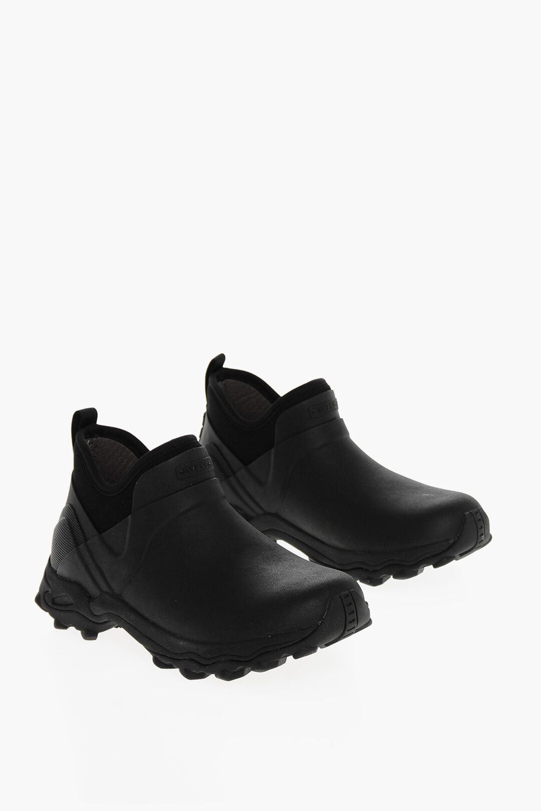 Solid-Color Rubber Ankle Boots