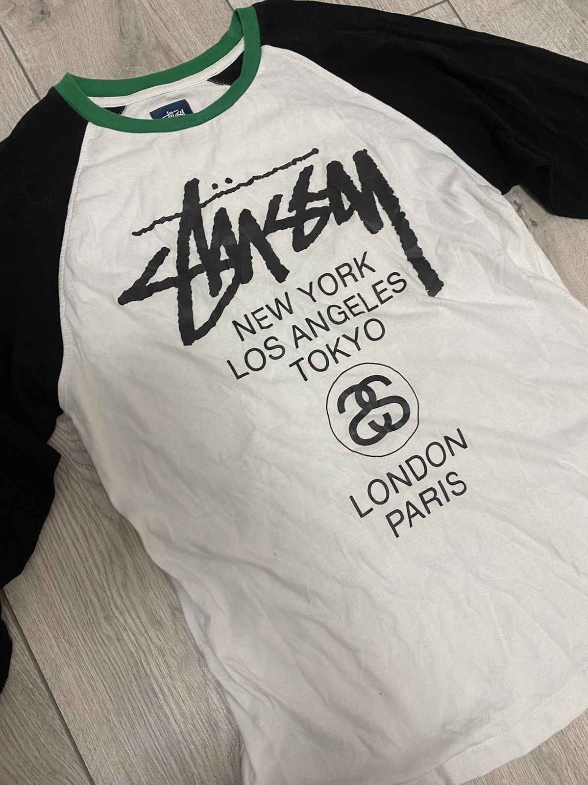 Stussy × Vintage Vintage Y2K Stussy big logo long sleeve 3/4 Japanese style Size S / US 4 / IT 40 - 2 Thumbnail