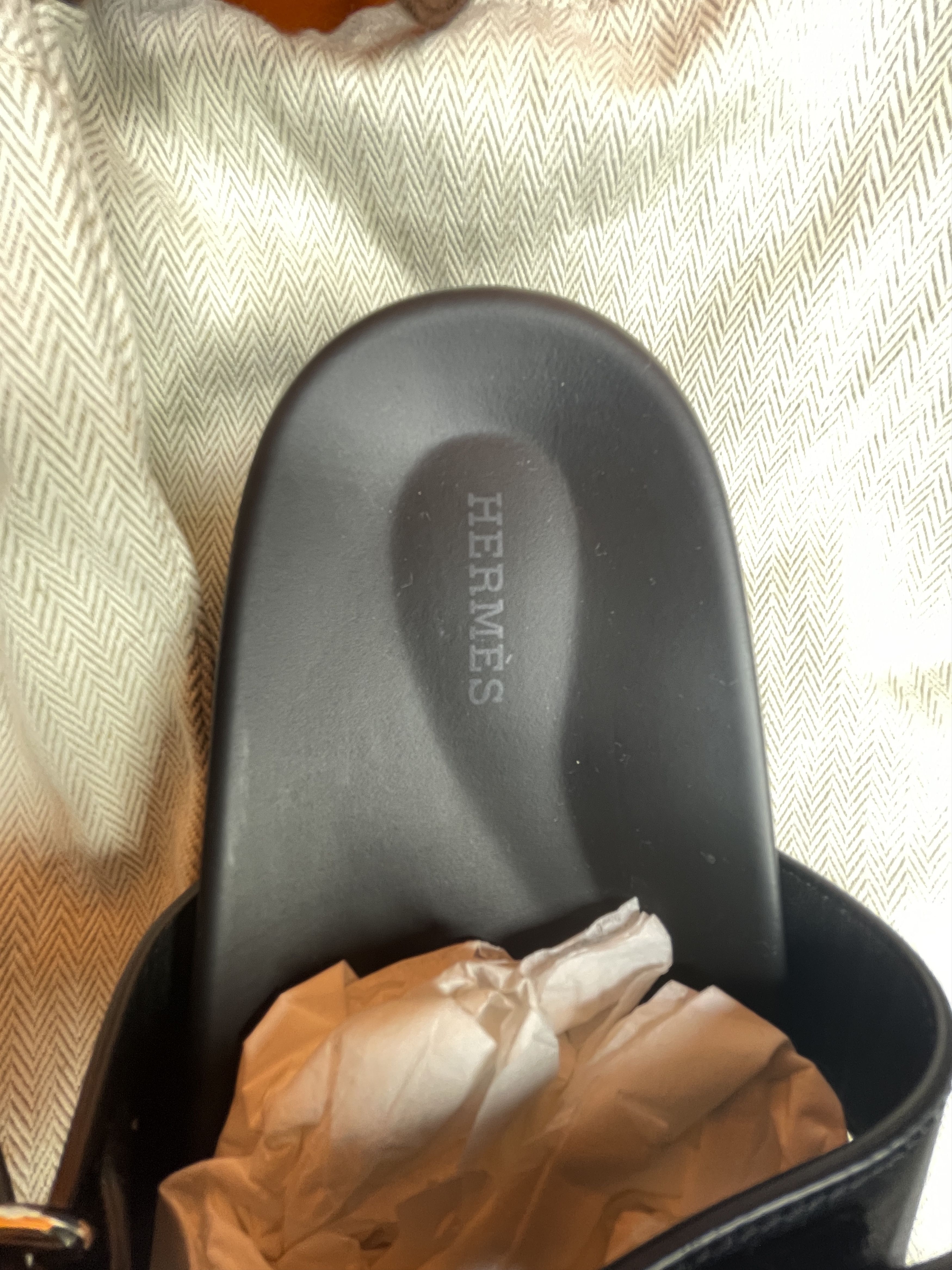 Hermes Hermès Brand New, Unworn Men's Chypre sandals - Black - 43.5 Size US 10.5 / EU 43-44 - 5 Thumbnail