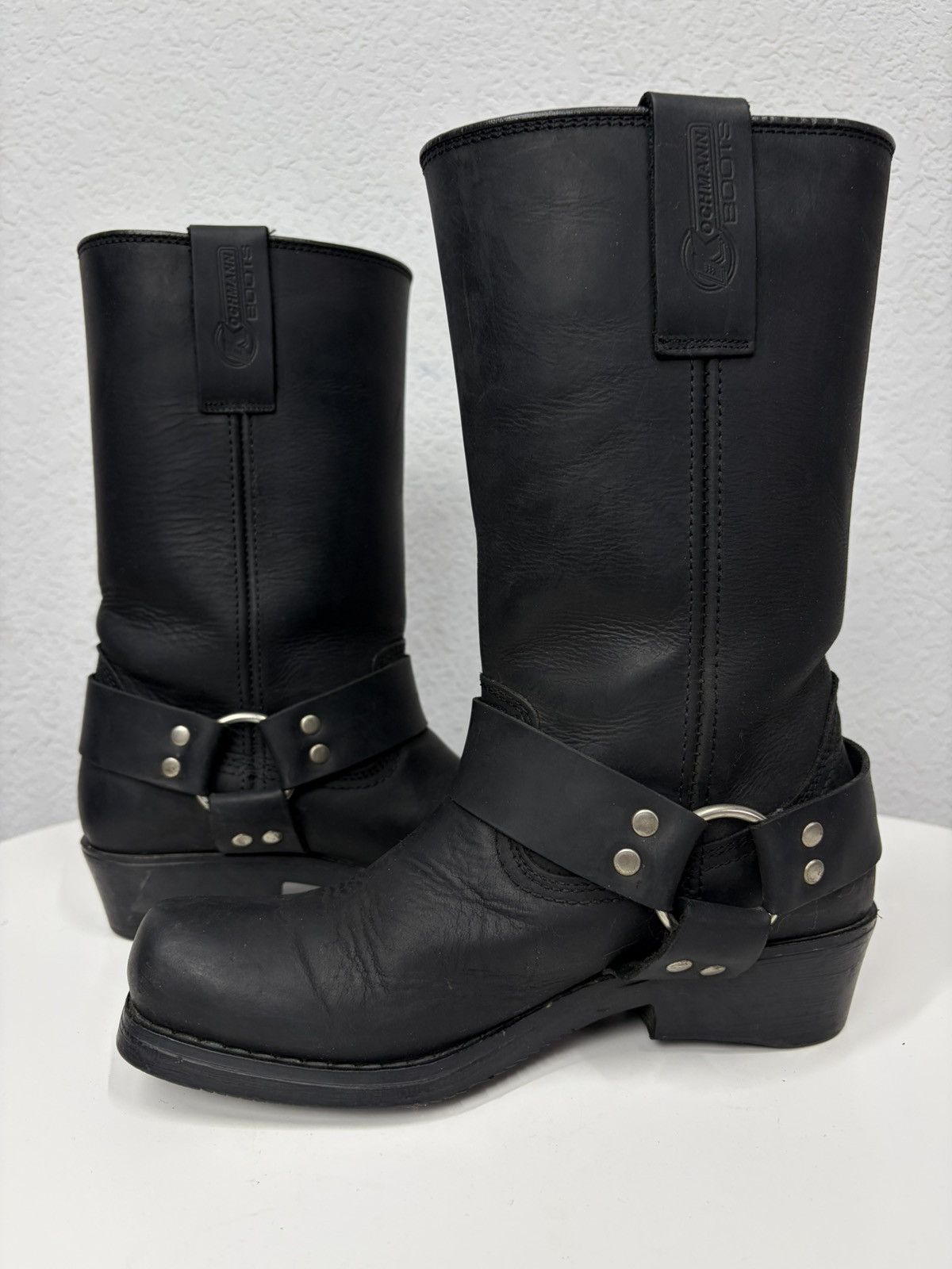 If Six Was Nine Vintage Italian AS 98 Rick Owens Style Leather Biker Boots Size US 7 / IT 37 - 11 Thumbnail