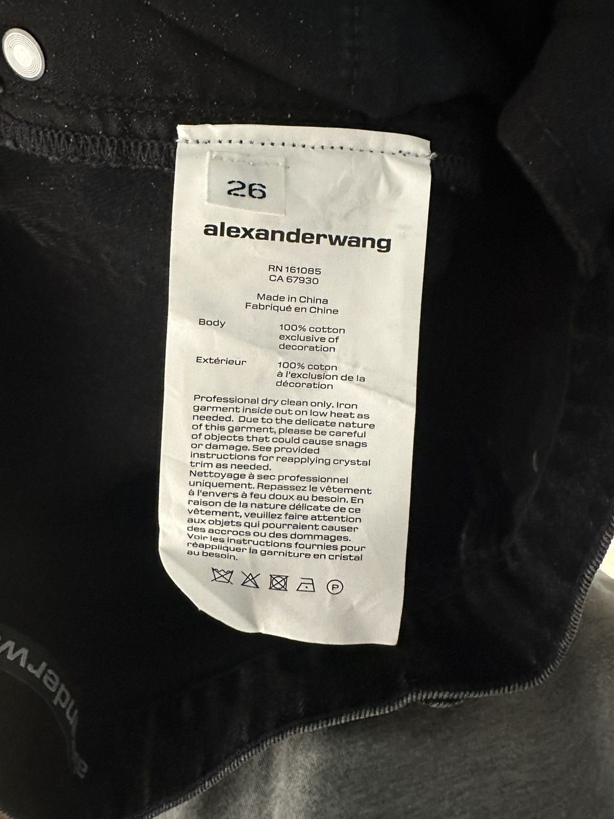 Alexander Wang Alexander Wang Mid Rise Jean Logo Crysal Hotfix Size 26" / US 2 / IT 38 - 4 Thumbnail