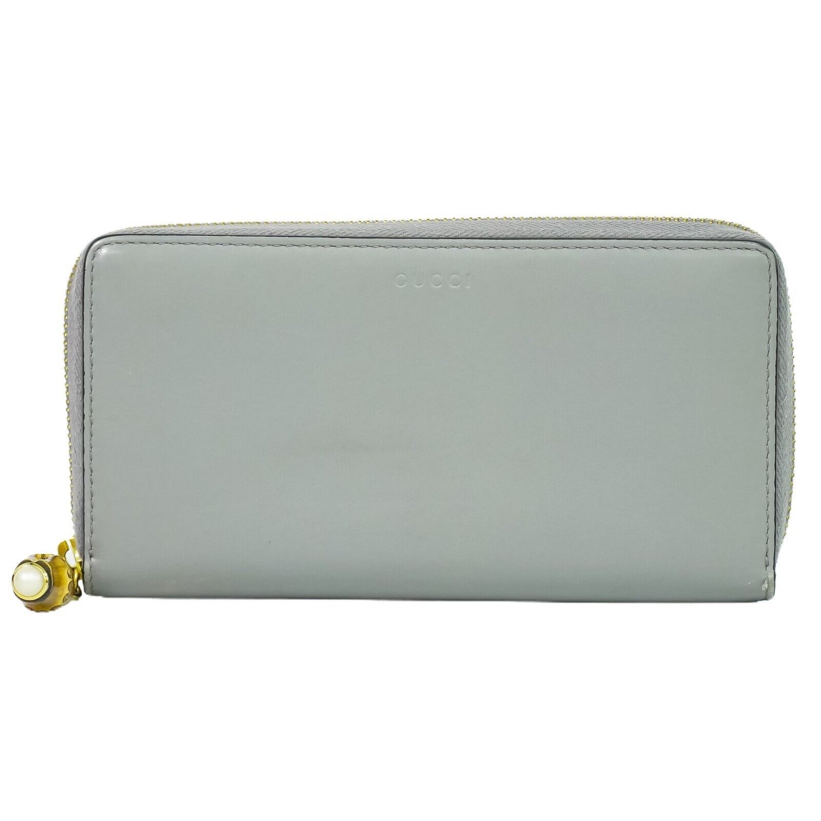 Gucci Bamboo Grey Leather Wallet (Pre-Owned) Size ONE SIZE - 1 Thumbnail
