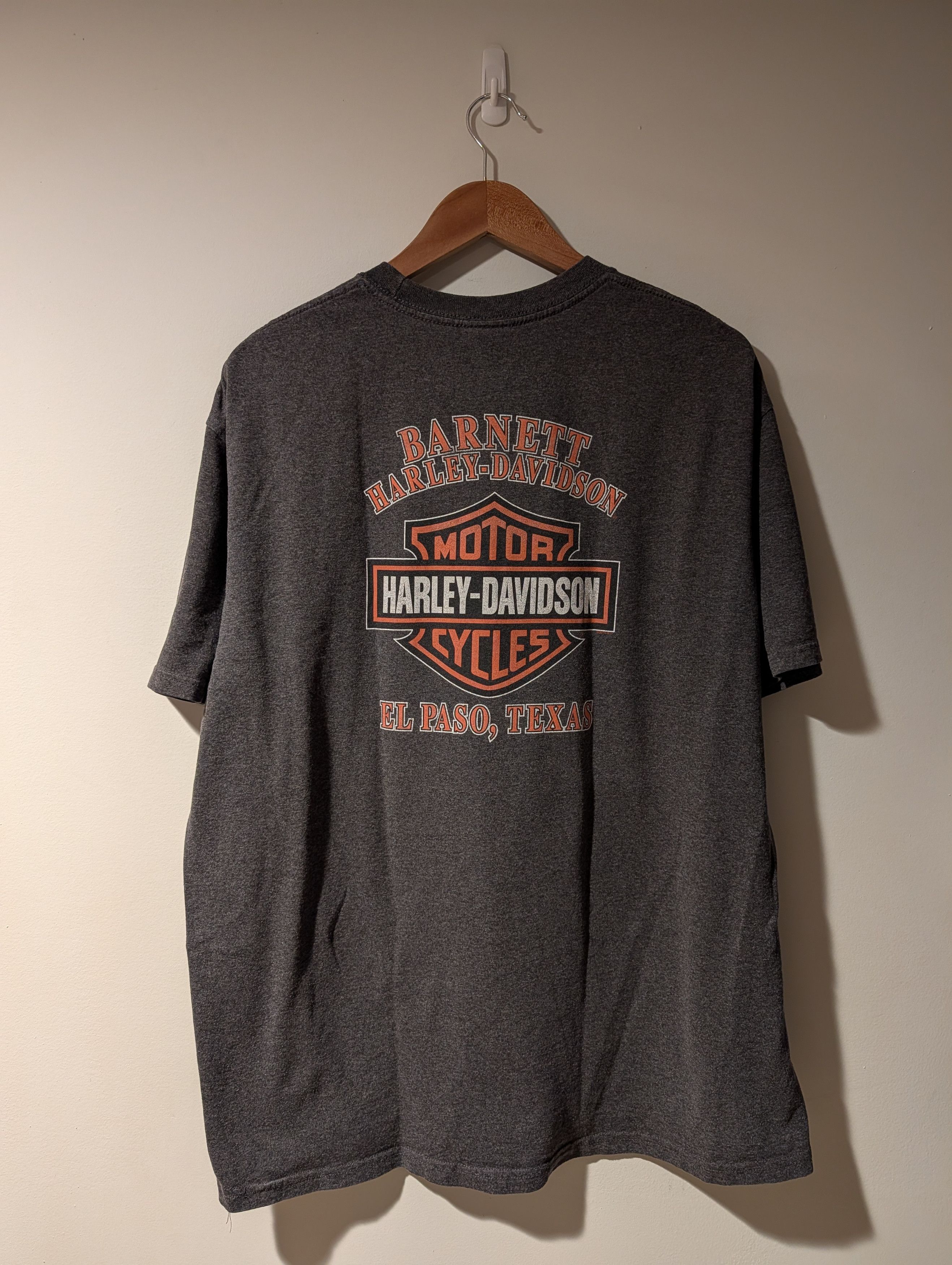 Harley Davidson Vintage 2015 Harley Davidson Flag El Paso Texas T-Shirt Size US XL / EU 56 / 4 - 5 Thumbnail