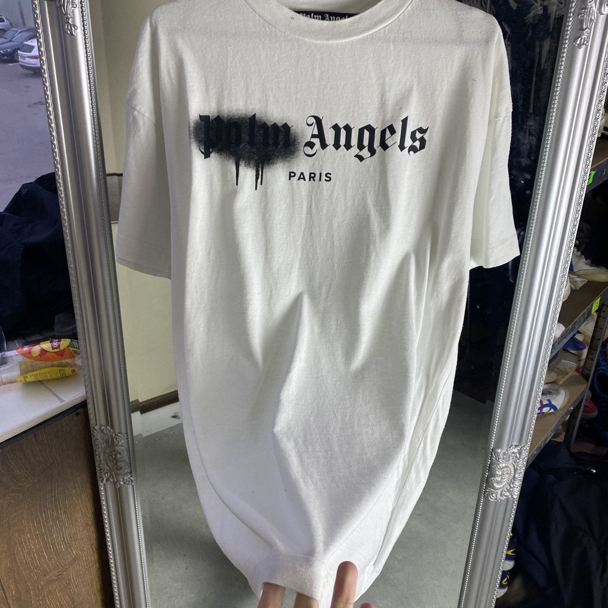 Palm Angels Palm Angels T Shirt Black Spayed Paris Size US XL / EU 56 / 4 - 3 Thumbnail