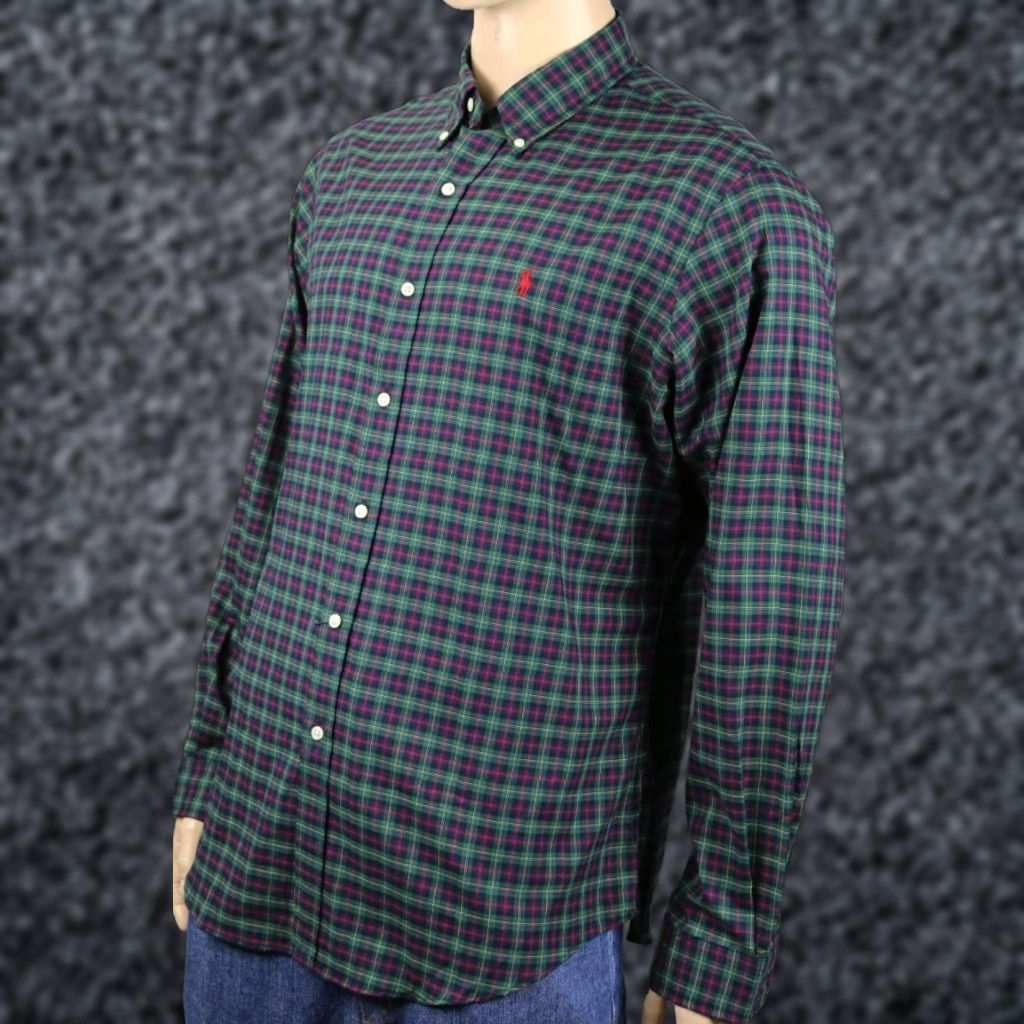 Ralph Lauren Ralph Lauren Dress Shirt Plaid Green Red Yellow NWT Classic Button-Down XL Men’s Size 46R - 1 Preview