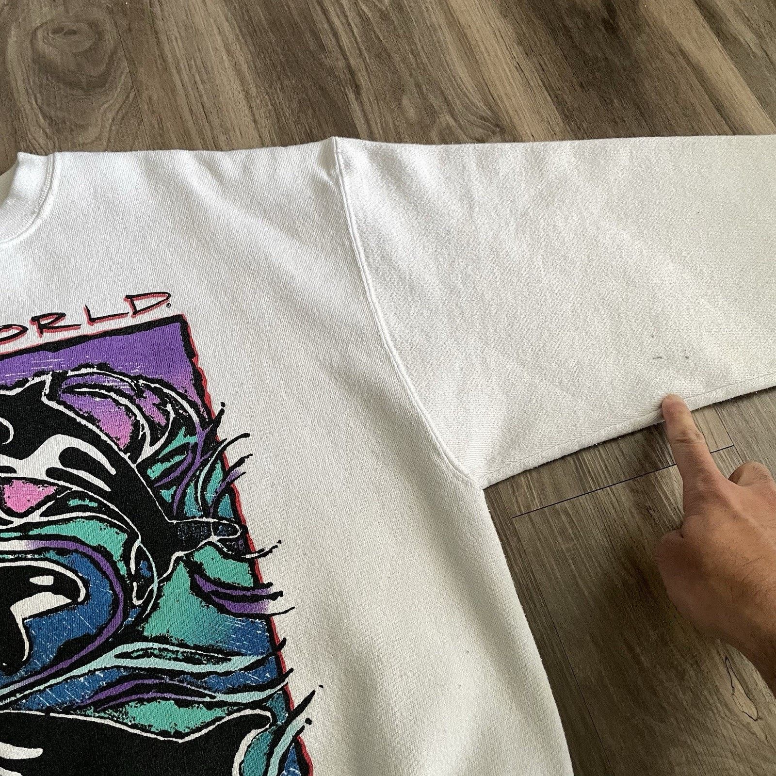 Tultex × Vintage Vintage Sea World Sweatshirt Mens Size L Orcas 1990s White Size US L / EU 52-54 / 3 - 6 Thumbnail