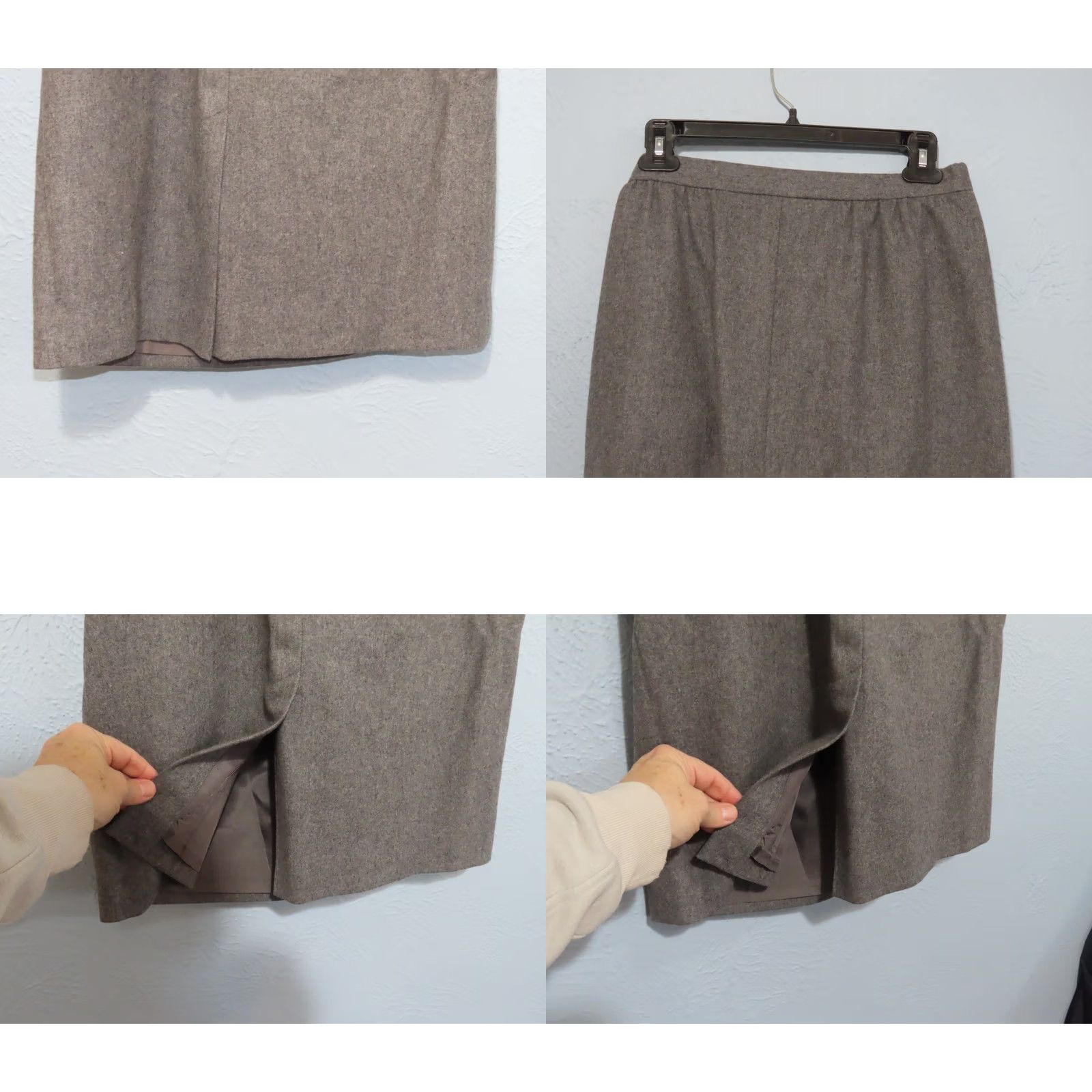 Pendleton VINTAGE Pendleton Skirt Women's 100% Wool Gray 29" Length Size 10 USA 1980s Secretary/Geek Mens Womens Girls Size 32" / US 10 / IT 46 - 8 Thumbnail