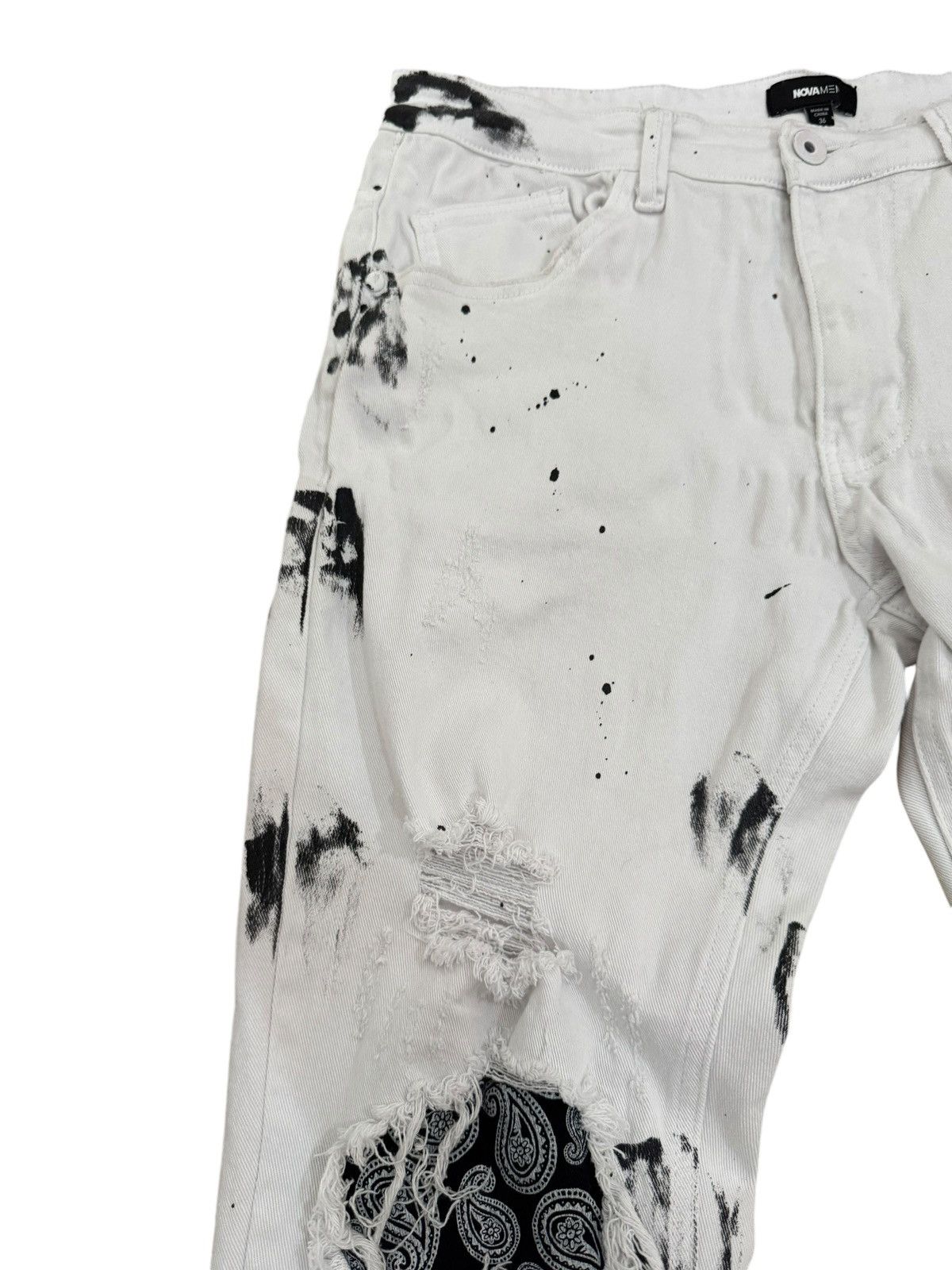 Japanese Brand × Kapital Japanese Brand Novamen Distressed Bandana Destroyed Jeans Size US 34 / EU 50 - 13 Thumbnail