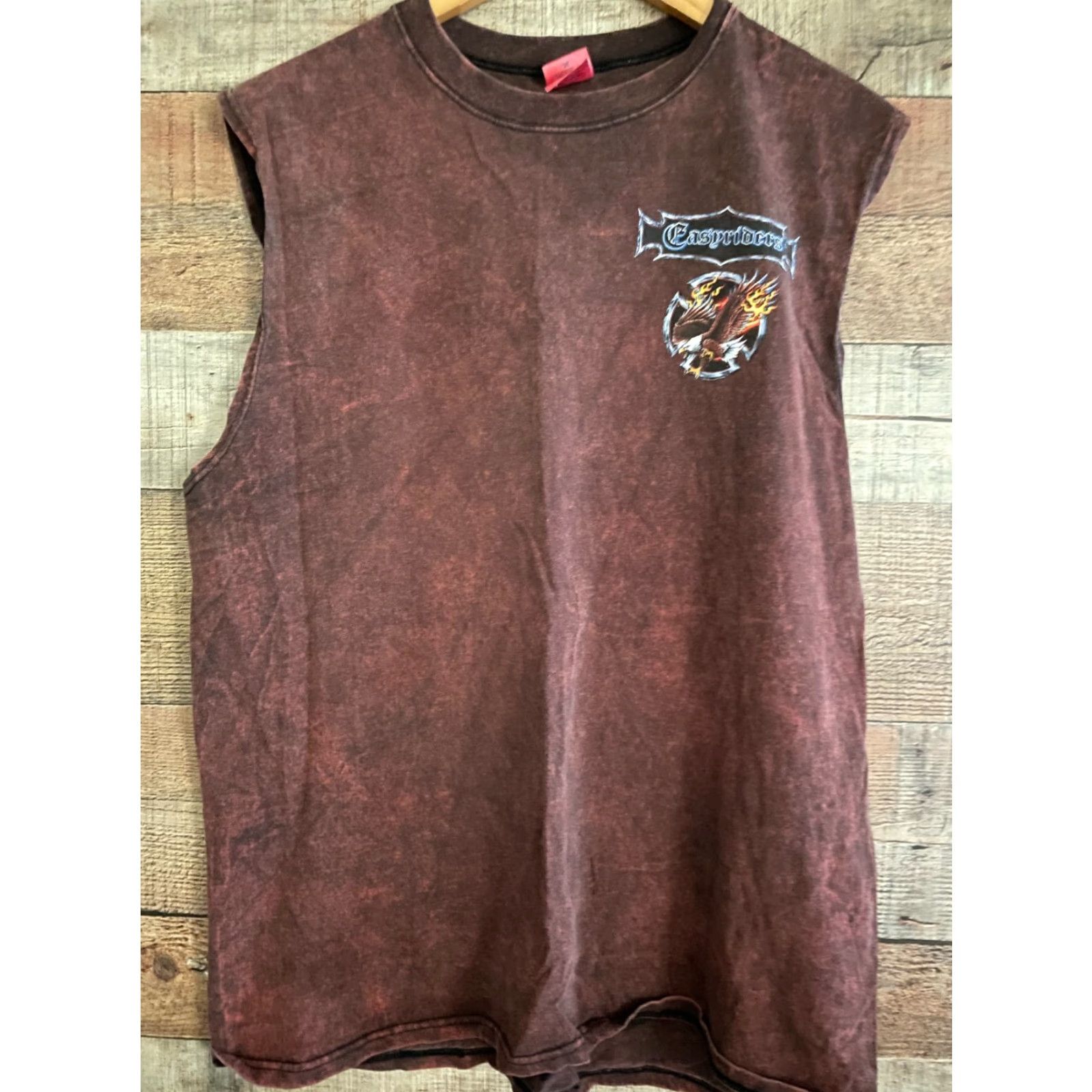 Anvil VINTAGE Anvil EasyRiders Tank Top Mens L Red Sleeveless Biker Motorcycle Graphic Print Crew Neck All Seasons Regular S-2-4 Size US L / EU 52-54 / 3 - 2 Thumbnail