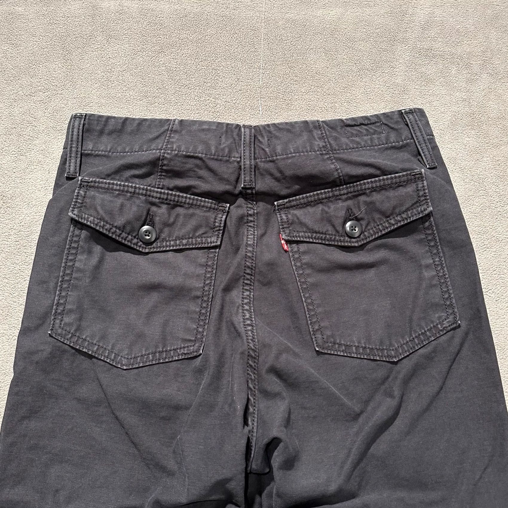 Levi's Levi's Premium Ribcage Straight Pants Womens 29 Black Utility Pocket Size 29" - 4 Thumbnail