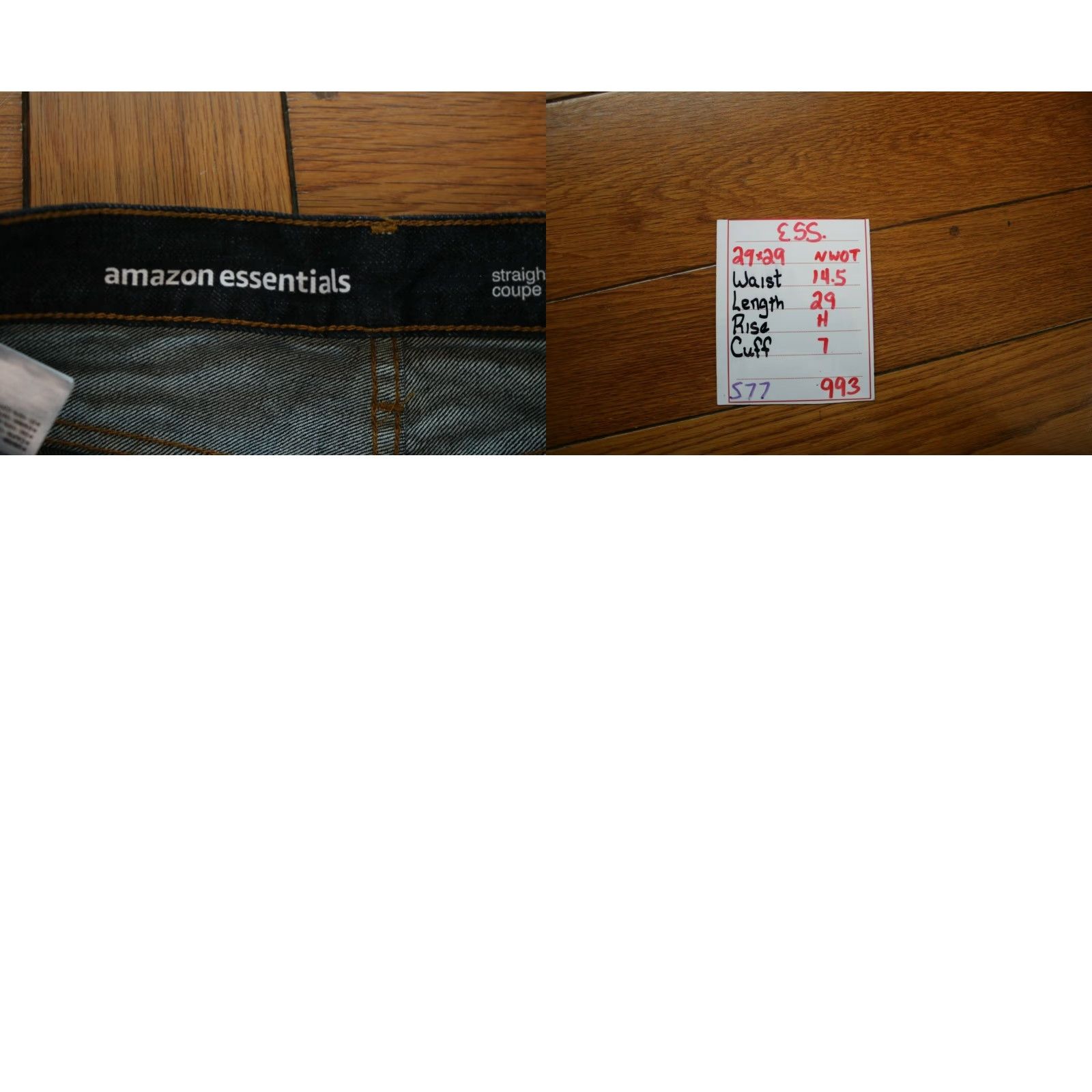 Essentials Amazon Essentials Mens Jeans Regular Straight Black 29X29 Denim Stretch 5-Pocket USA Seller Mens Size US 29 - 8 Thumbnail