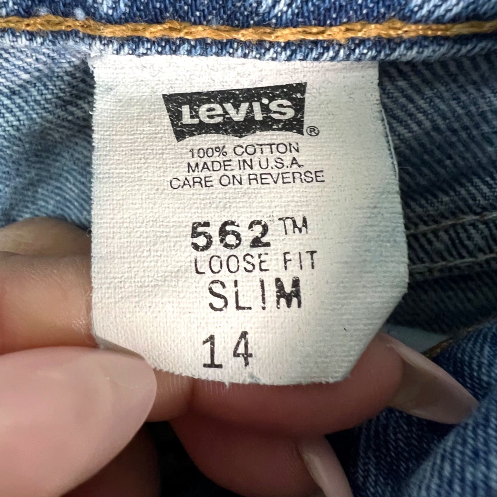 Levi's VINTAGE Levi's Jeans Slim 5-Pocket 14 / 25 x 27 Light Wash Denim Womens Boys? Size 36" / US 14 / IT 50 - 4 Thumbnail