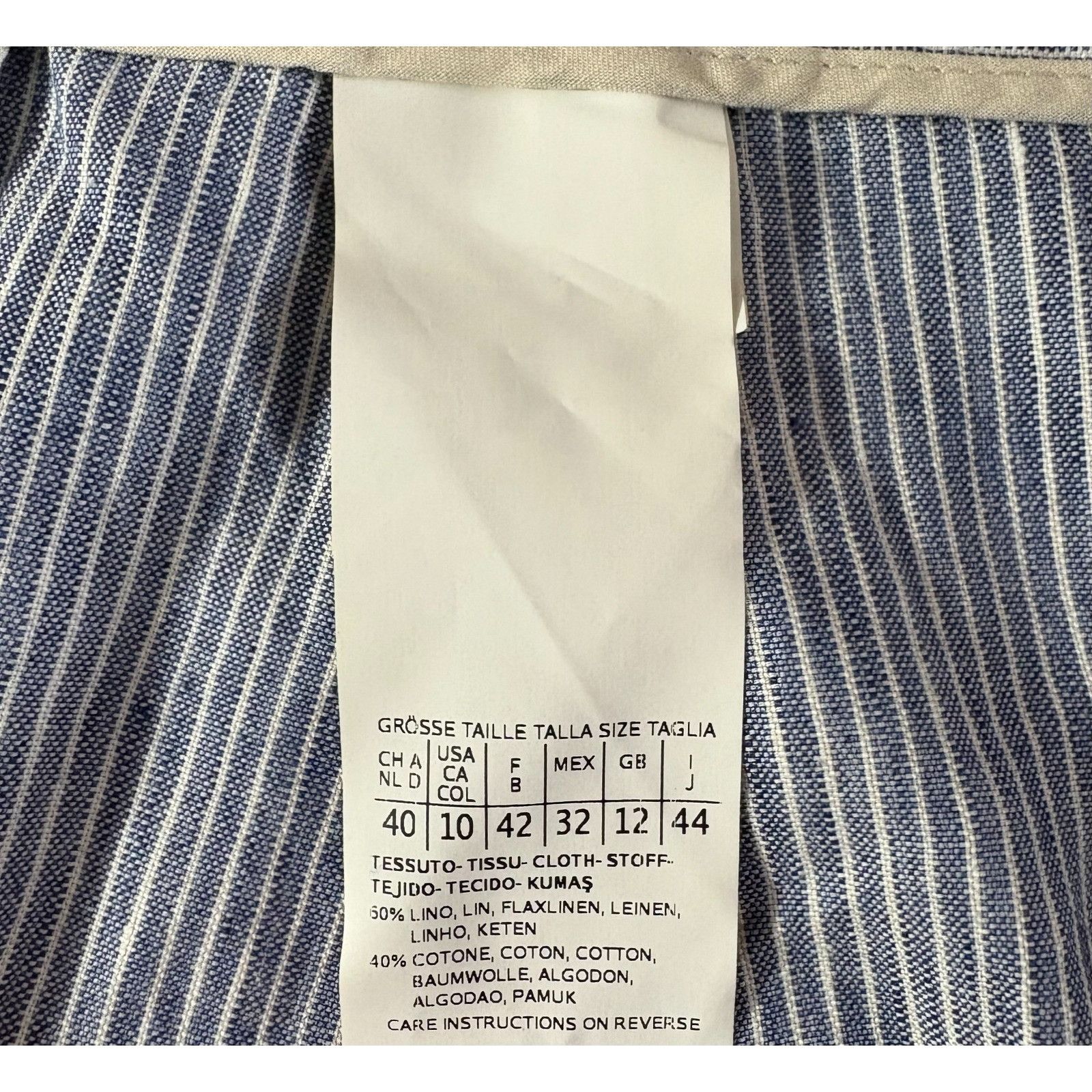 Weekend Max Mara MaxMara Weekend Linen blend wide Leg Pants size 10 color nav Size 32" / US 10 / IT 46 - 4 Thumbnail