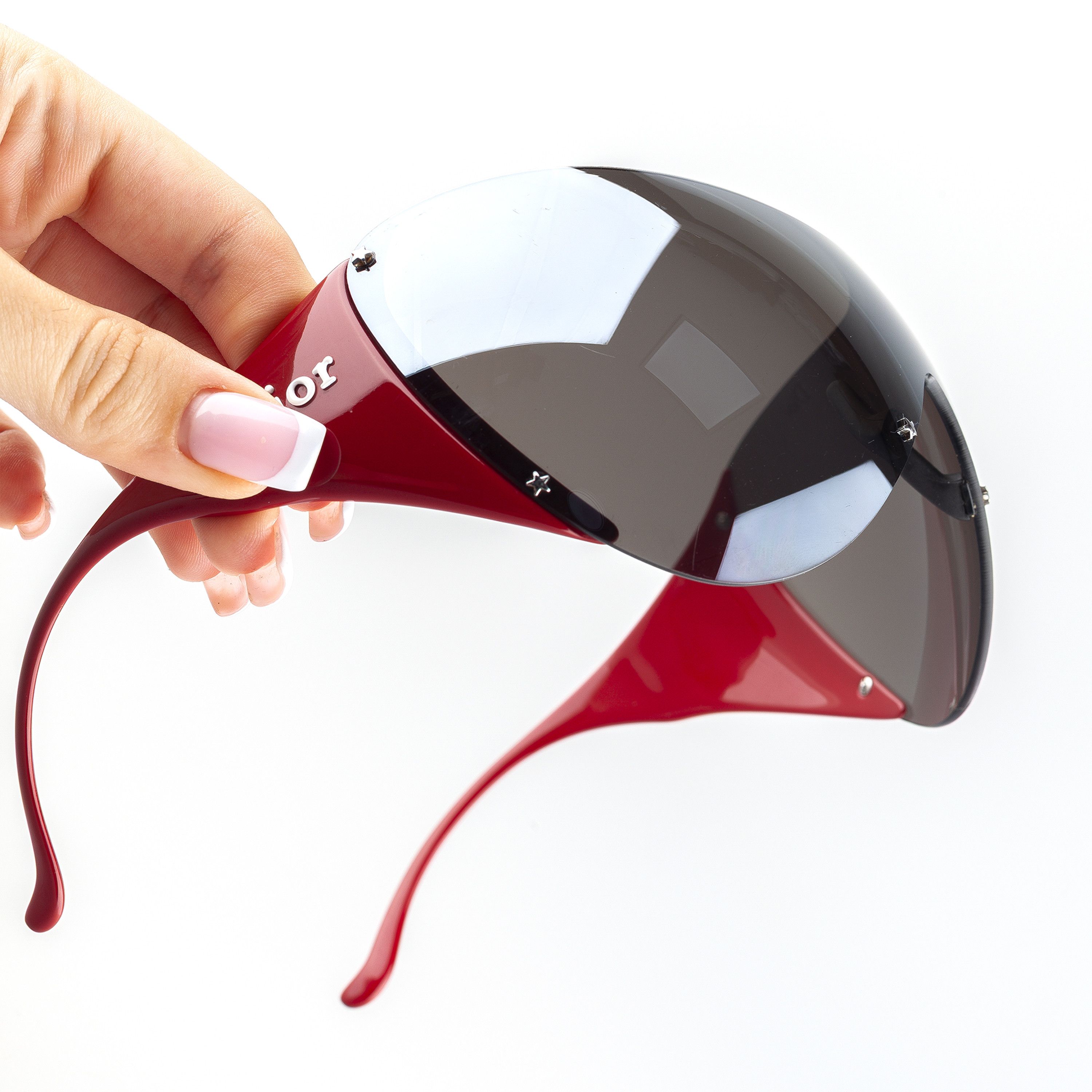 Dior Dior “DIOR SKI 1” Vintage Red Shield Mask Sunglasses Size ONE SIZE - 8 Thumbnail