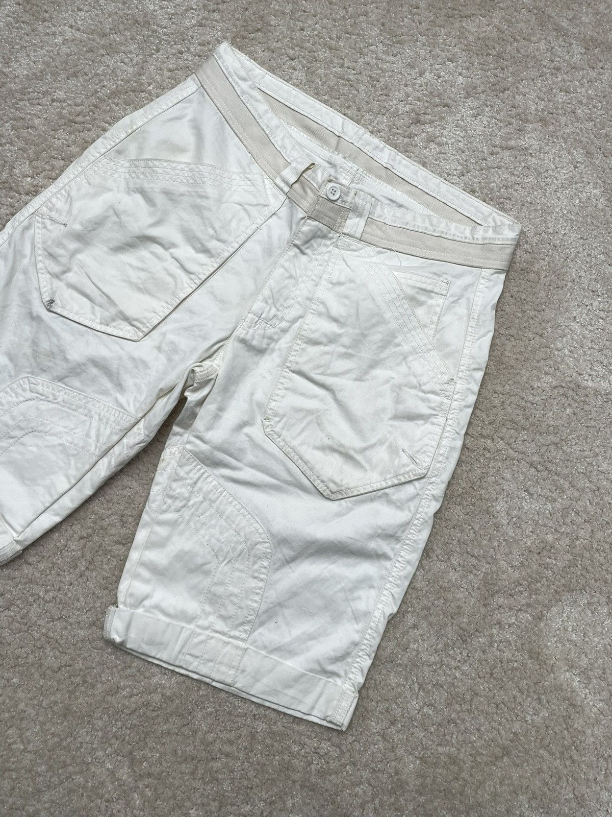 Vintage Wide Fit Vintage White Shorts Size US 30 / EU 46 - 2 Thumbnail