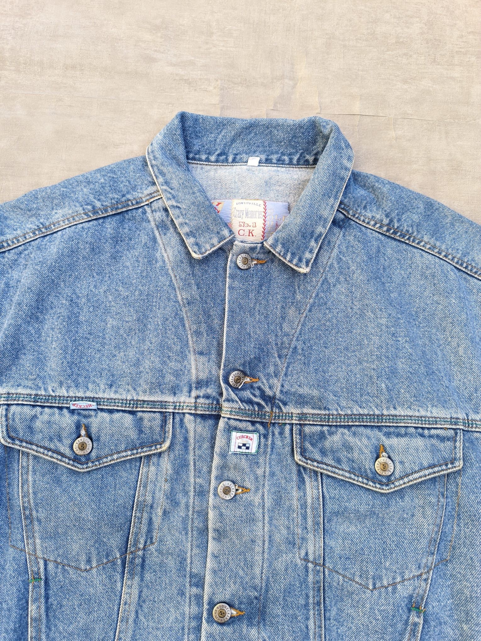 Vintage boxyfit vintage denim jean trucker jacket oversize Size US XL / EU 56 / 4 - 9 Thumbnail
