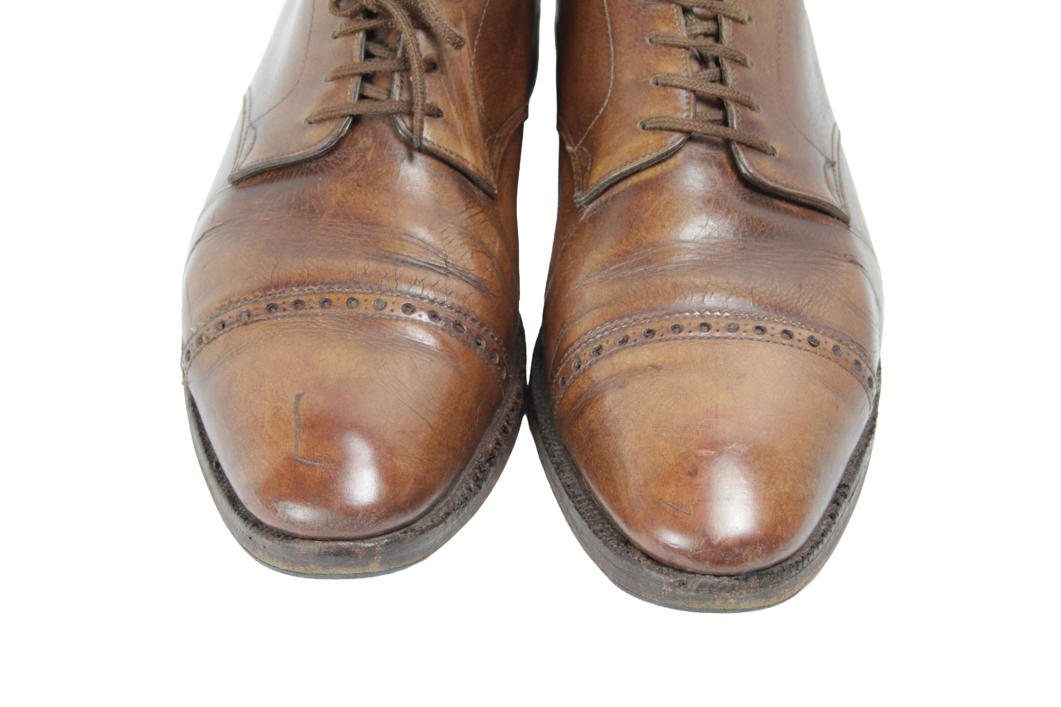 John Lobb 90S Bespoke 5-Eyelet Cap Toe Blucher Derby Vintage Size US 10.5 / EU 43-44 - 5 Thumbnail