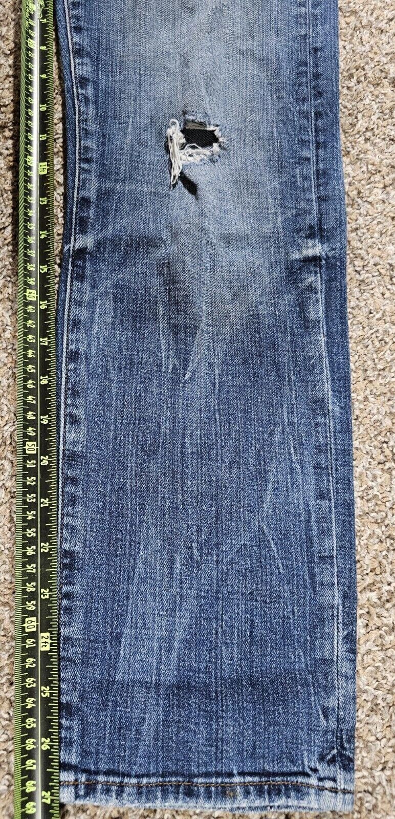 Banana Republic Banana Republic Jeans Womens 26 Boyfriend Blue Distressed Size 26" / US 2 / IT 38 - 6 Thumbnail
