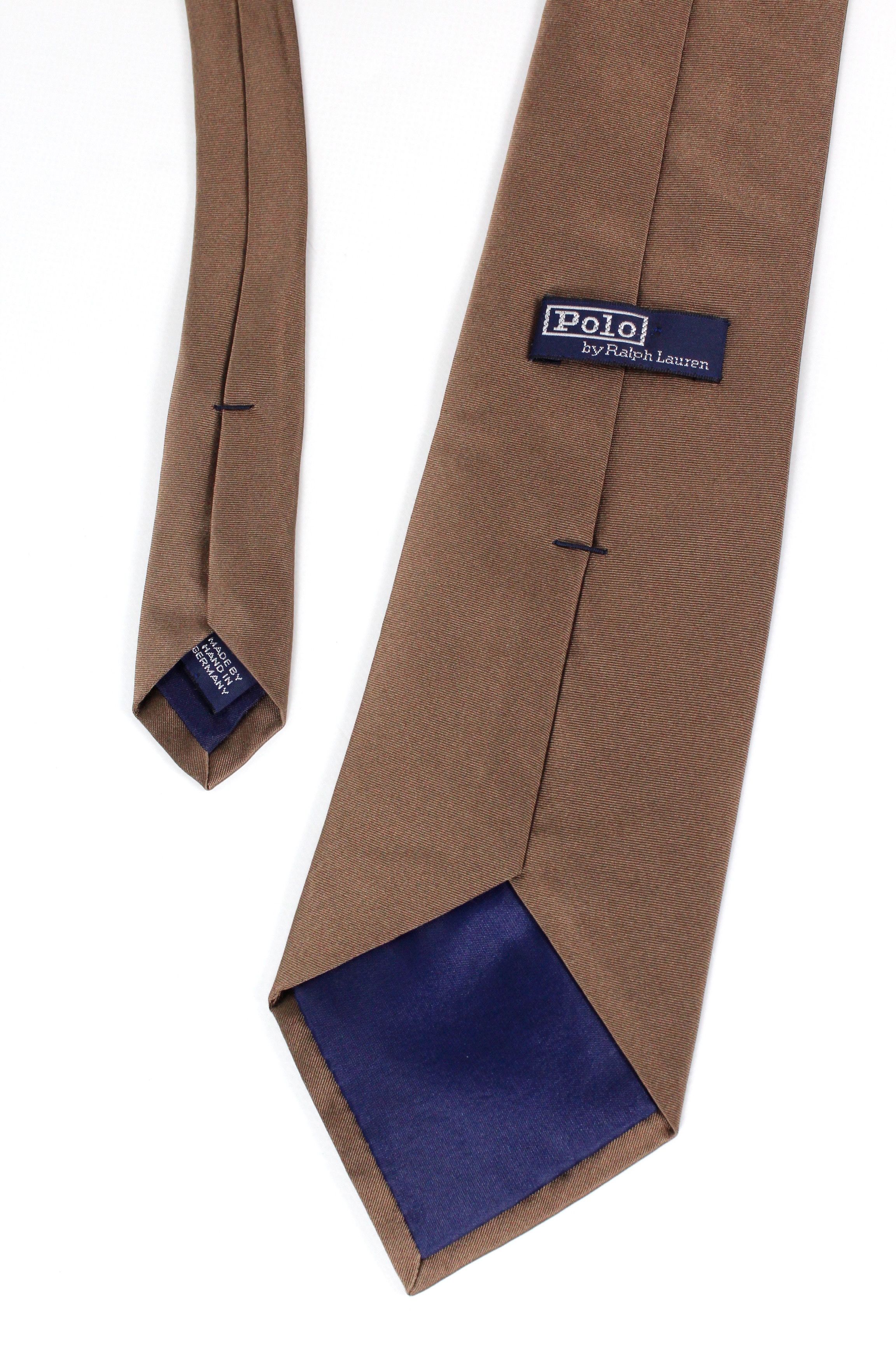 Polo Ralph Lauren Polo Ralph Lauren Bronze Brown Silk Tie Cravatte Size ONE SIZE - 2 Thumbnail