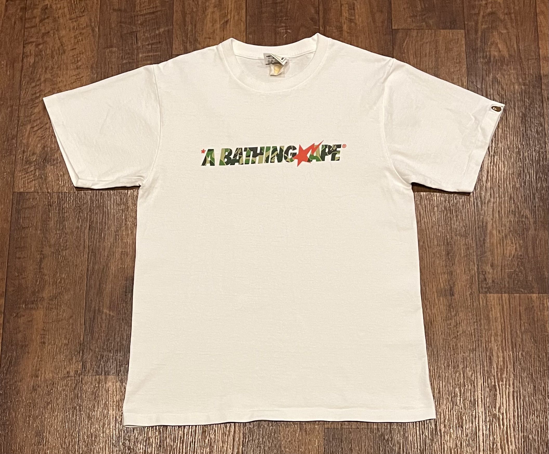 Bape Bape camo logo tee shirt Size US S / EU 44-46 / 1 - 1 Thumbnail