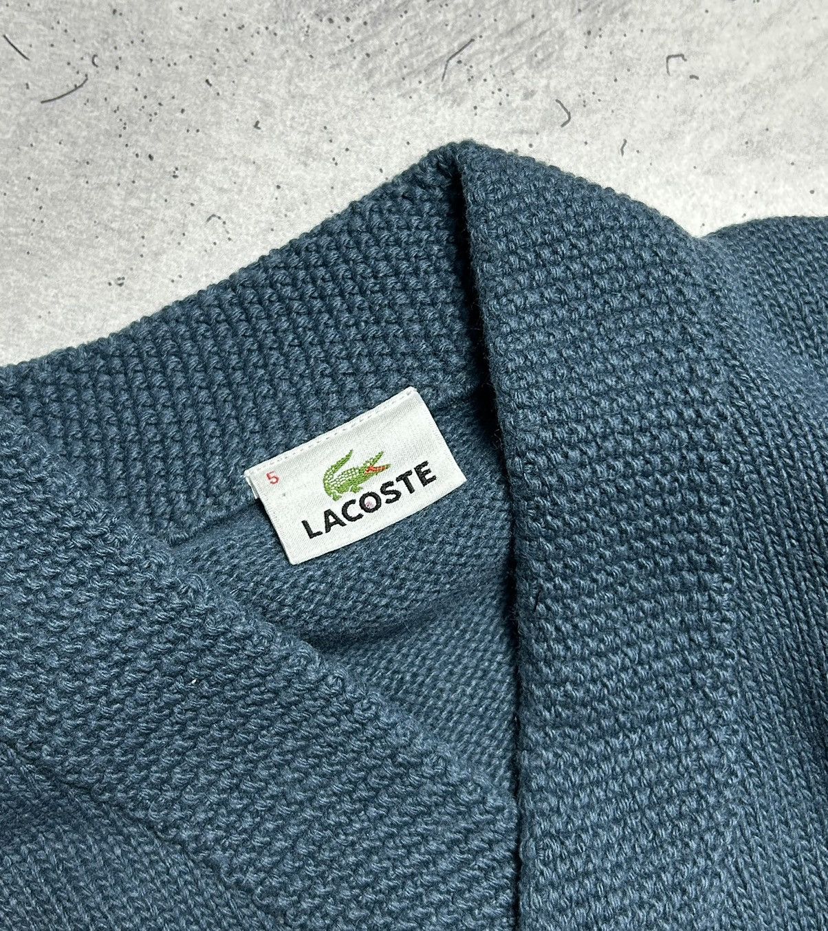 Lacoste × Vintage Vintage Lacoste Knitted V Neck Pattern Sweater Size US L / EU 52-54 / 3 - 9 Thumbnail