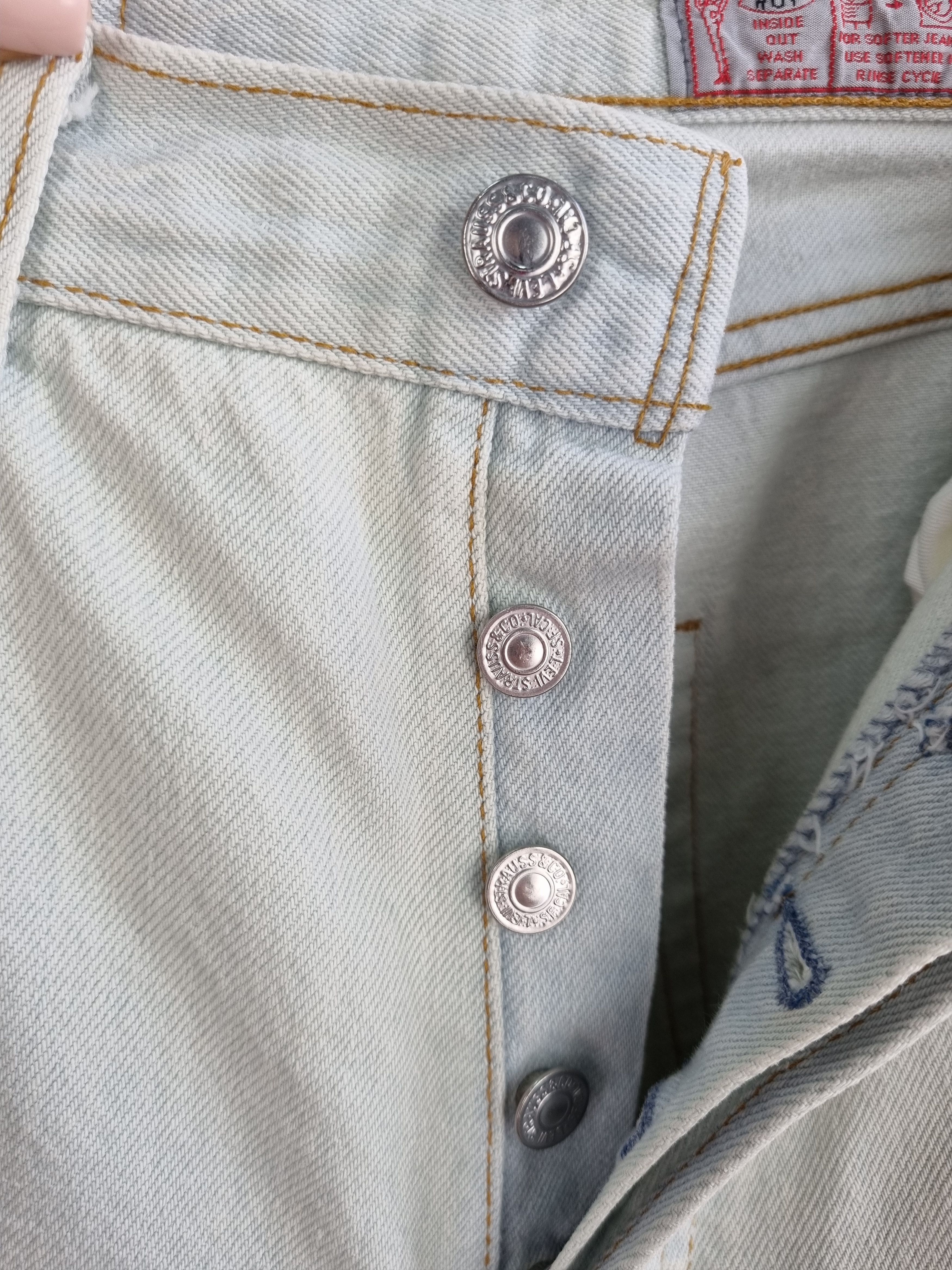 Levi's × Levi's Vintage Clothing 90s Levis France Made Cool Faded Unique Denim Jeans Size US 31 - 11 Thumbnail