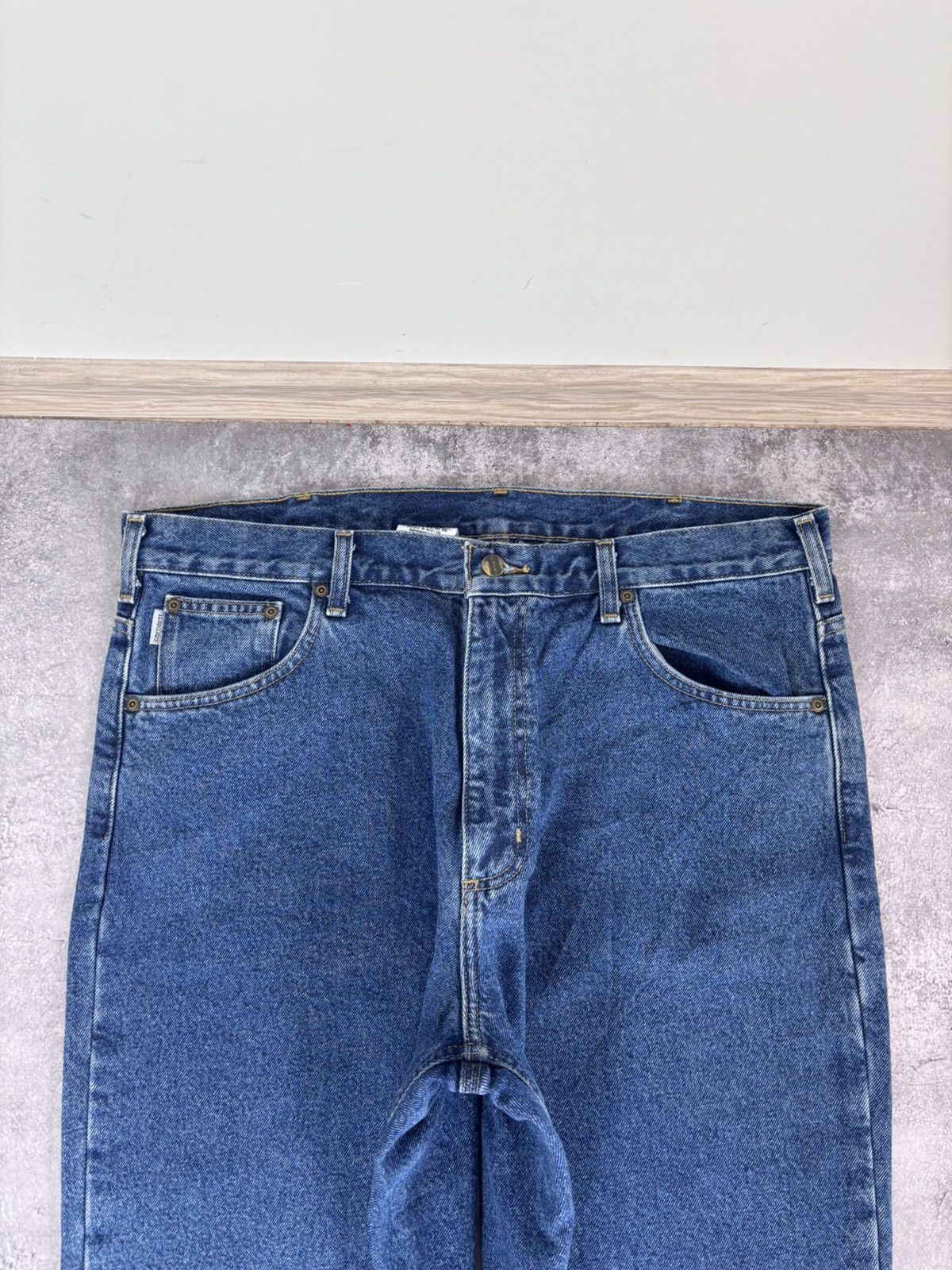 Carhartt Carhartt Men’s Denim Jeans Blue Flannel Plaid Lining Size US 38 / EU 54 - 12 Thumbnail