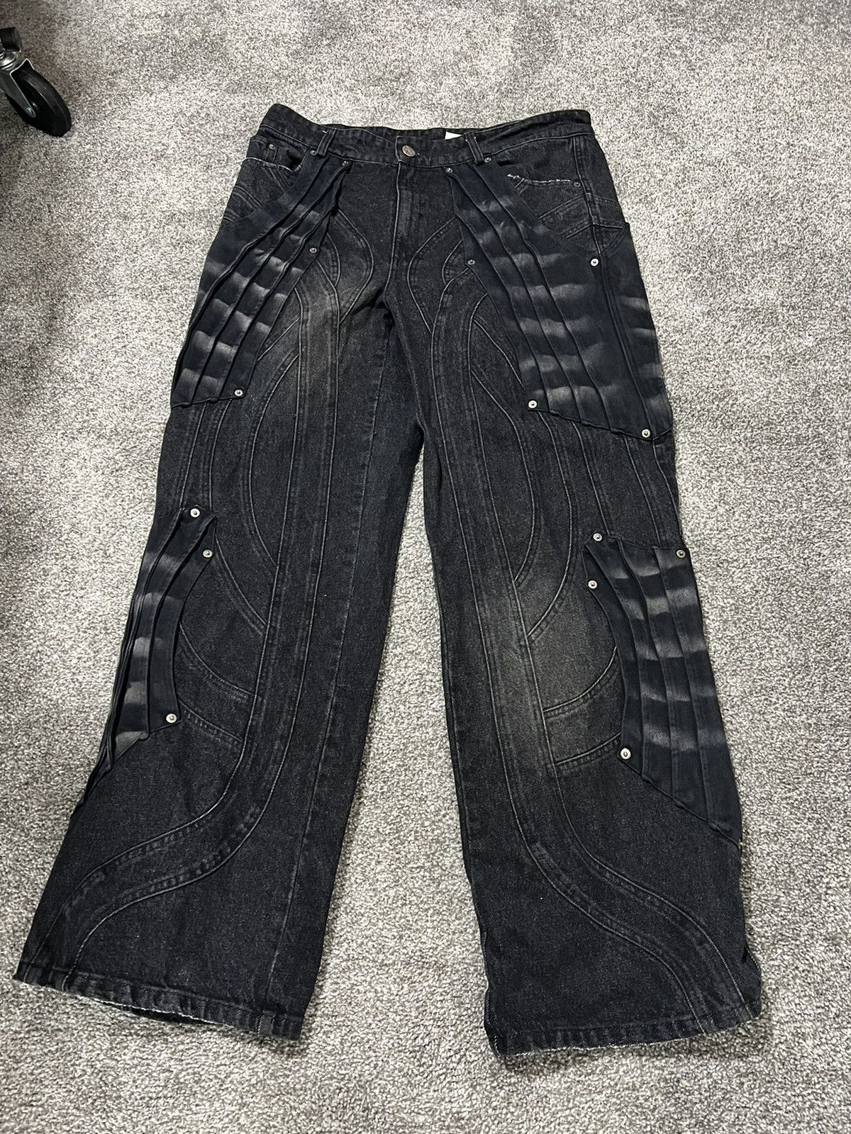 Bad Son Badson circuit layered denim pants | Grailed