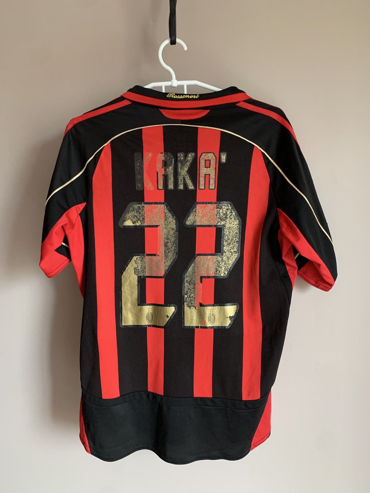 Adidas Ac Milan 2007 Home Football Shirt Adidas Soccer KAKA #22 Size US S / EU 44-46 / 1 - 2 Thumbnail