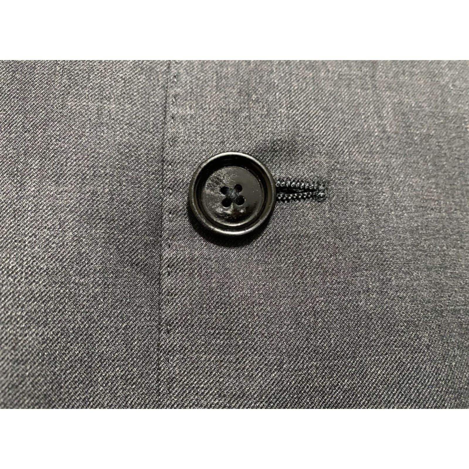 Vintage Indochino Mens 42 Blazer Jacket Long Sleeve 2 Button Solid Gray 100% Wool Size US XL / EU 56 / 4 - 4 Thumbnail