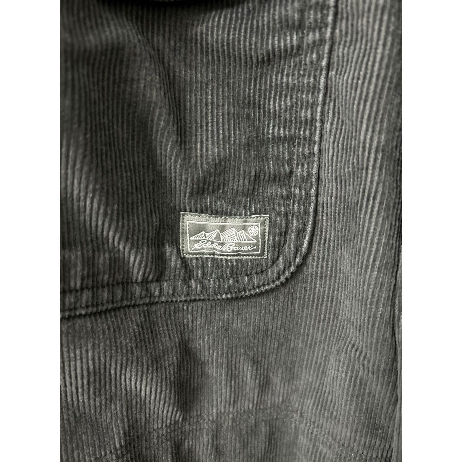 Eddie Bauer VINTAGE Eddie Bauer Corduroy Jacket Mens L Gray Flannel Lined Relaxed Fit Elbow Patches Size US L / EU 52-54 / 3 - 4 Thumbnail