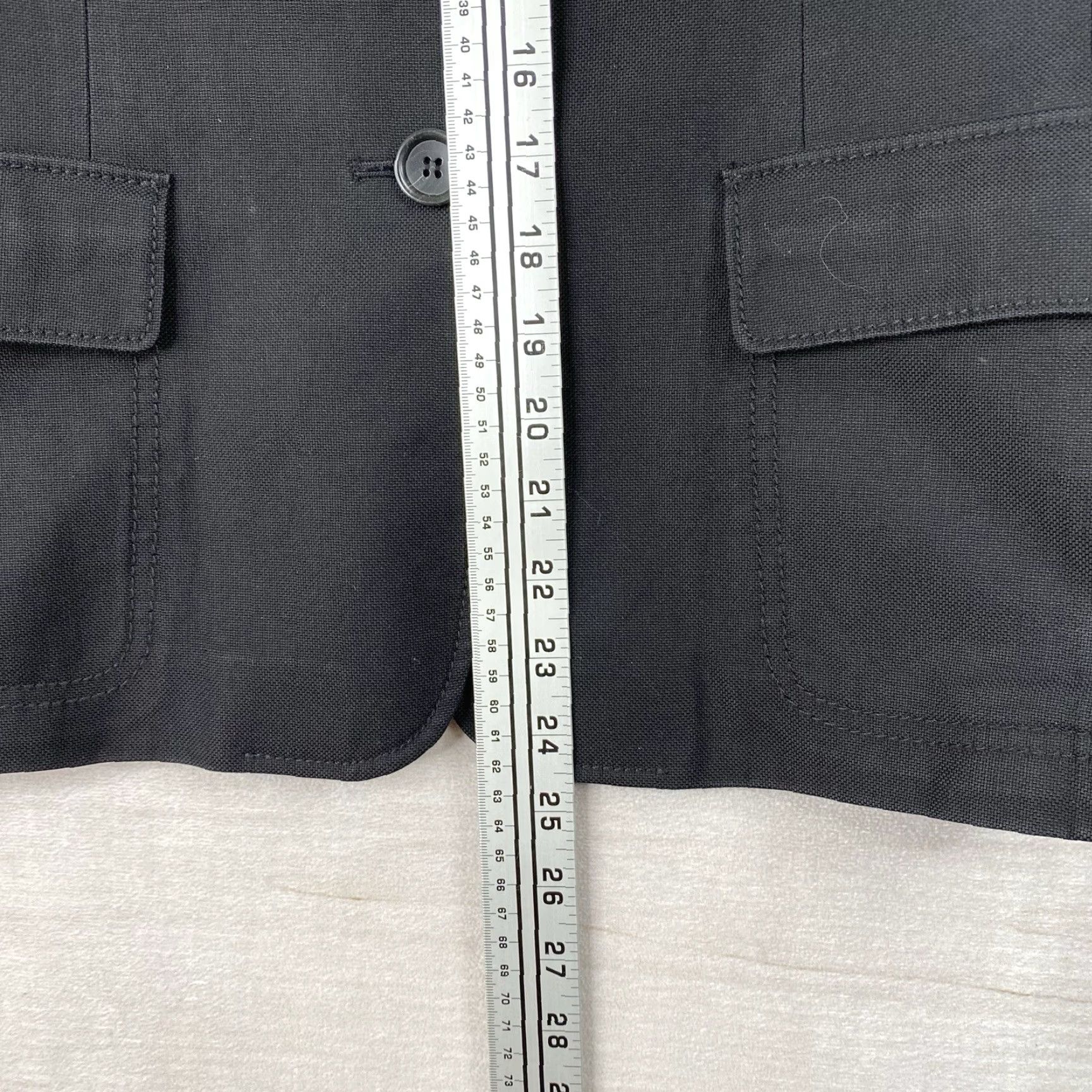 Ann Taylor Ann Taylor Blazer Womens 10 Black Stretch Cotton Lined Two Button Casual Size L / US 10 / IT 46 - 5 Thumbnail