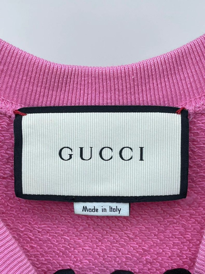 Gucci Gucci Pink pullover sweatshirt with sequin cat avatar hoodi Size US M / EU 48-50 / 2 - 5 Thumbnail
