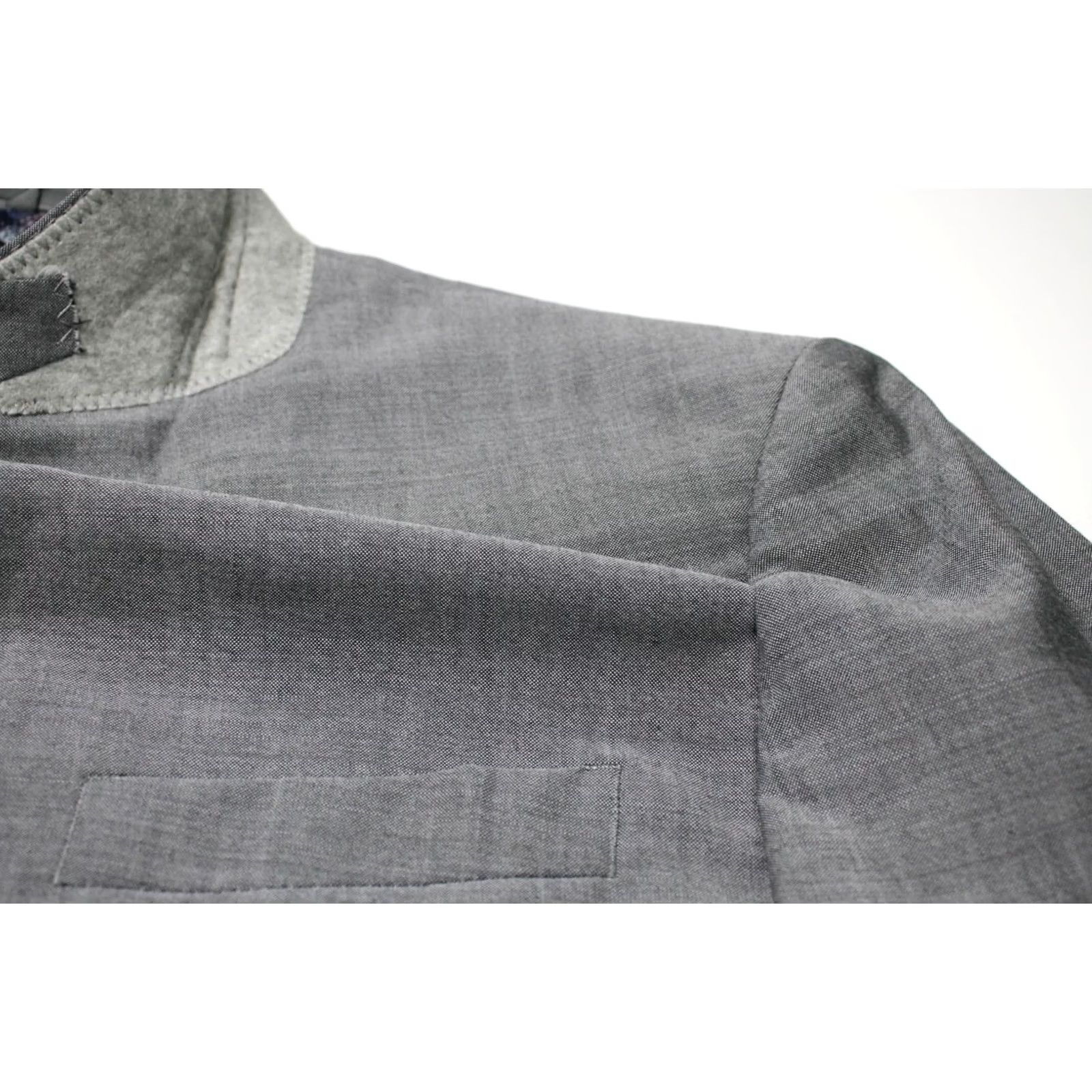 Vintage INDOCHINO Blazer Men's MEDIUM Wool Blend Notch Lapel Double Vented Melange Grey Size 40R - 7 Thumbnail