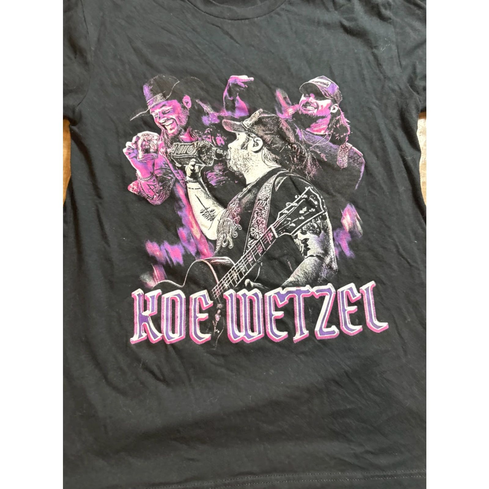Vintage Koe Wetzel T-Shirt Mens Size S Spring 2022 Concert Tour Dates Country Music Shirt Short Sleeve Crew Neck Black Cotton Regular Seasonal Music Mens Size US S / EU 44-46 / 1 - 2 Thumbnail