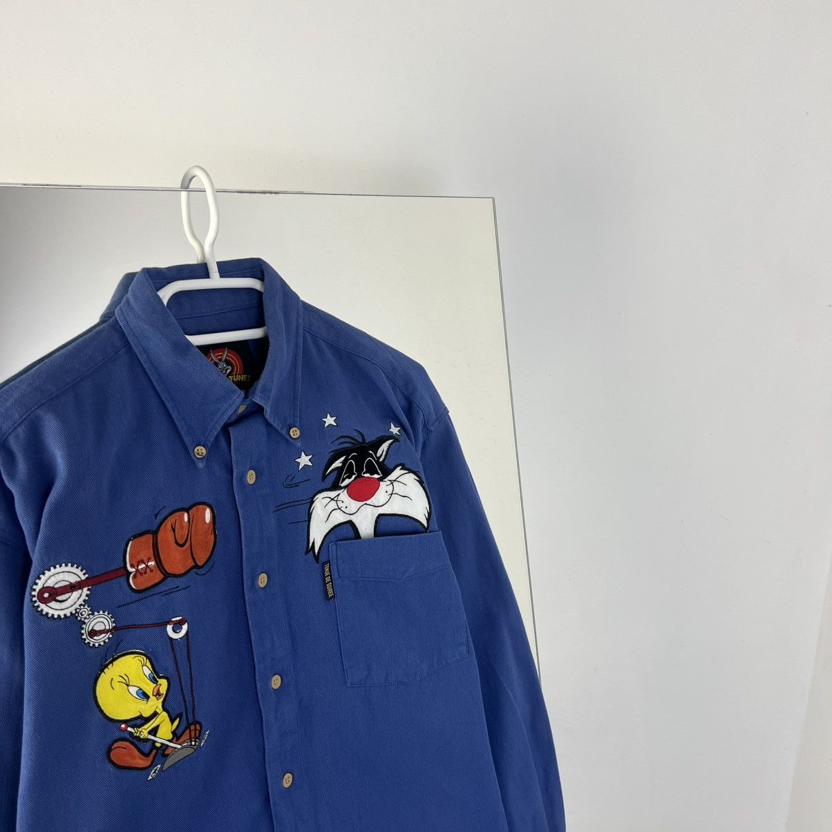 Warner Bros Vintage Y2K Looney Tunes Warner Bros Button Up Shirt Size US M / EU 48-50 / 2 - 2 Thumbnail