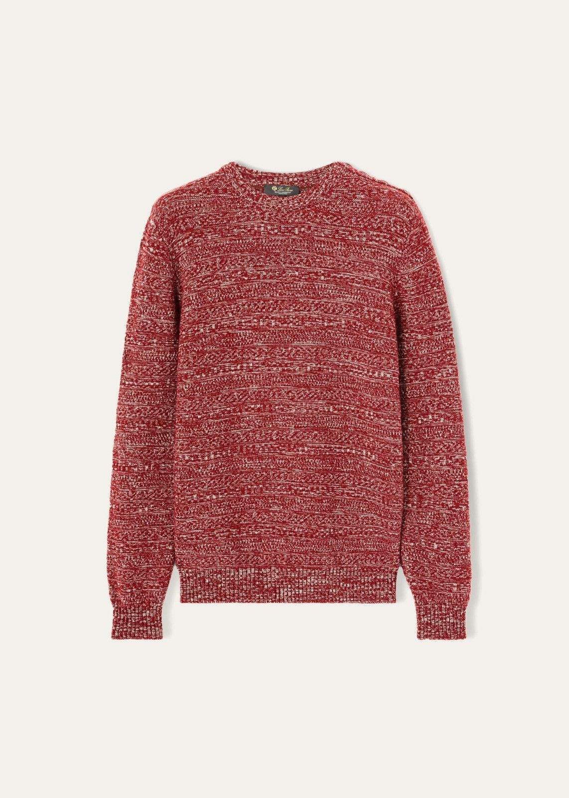 Loro Piana o1srvl11e1224 Girocollo Crewneck Cashmere Sweater in Red Size US XL / EU 56 / 4 - 1 Thumbnail