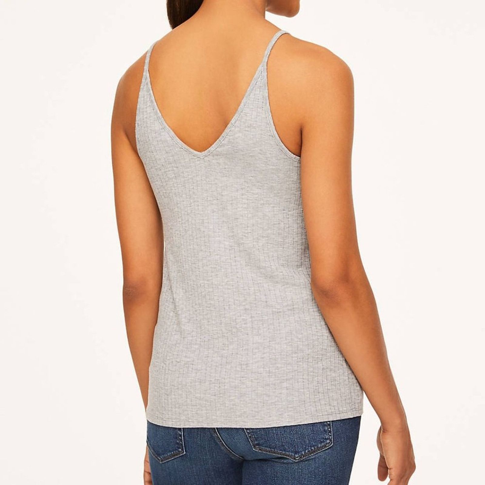 Loft LOFT Gray Double V Cami Size XS / US 0-2 / IT 36-38 - 4 Thumbnail