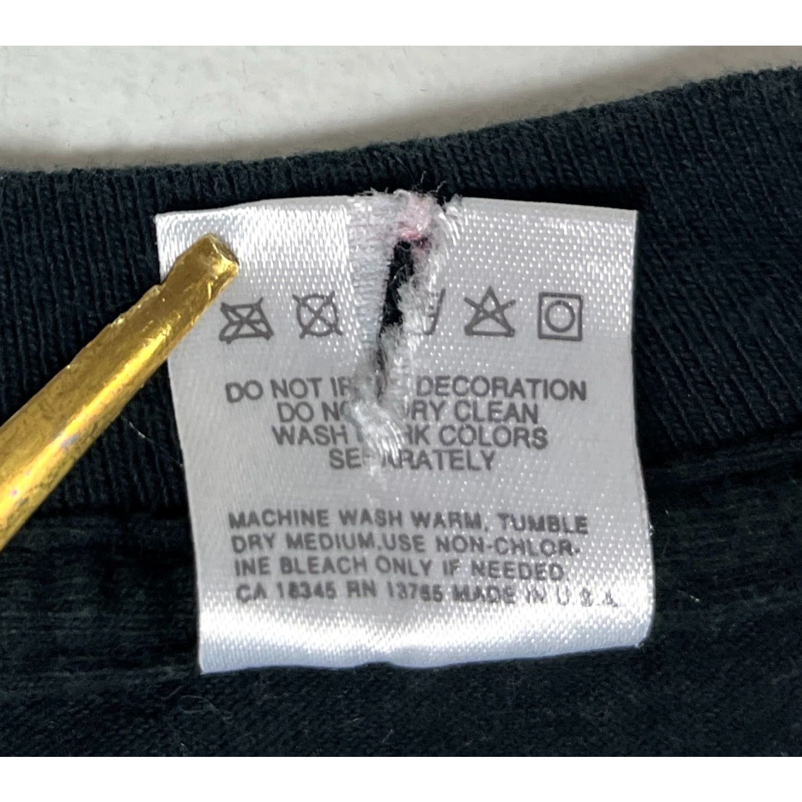 Fruit Of The Loom Vintage Fruit of the Loom T-Shirt Embroidered Made in USA Sz M Black 90s Taos New Mexico Cotton Short Sleeve Crew Neck Unisex Adults Logo Moon? Size US M / EU 48-50 / 2 - 6 Thumbnail