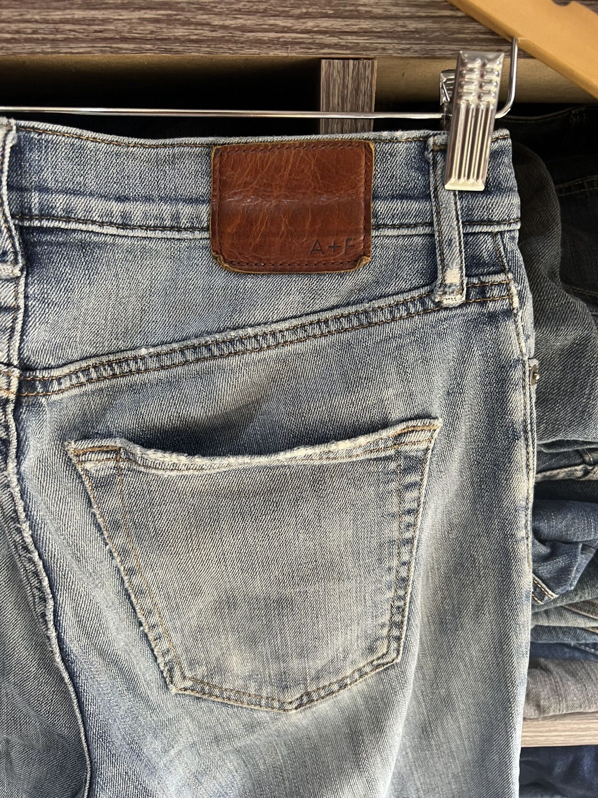 Abercrombie & Fitch 🔥Abercrombie&Fitch Langdon Slim Stretch Distressed Denim Size US 30 / EU 46 - 13 Thumbnail